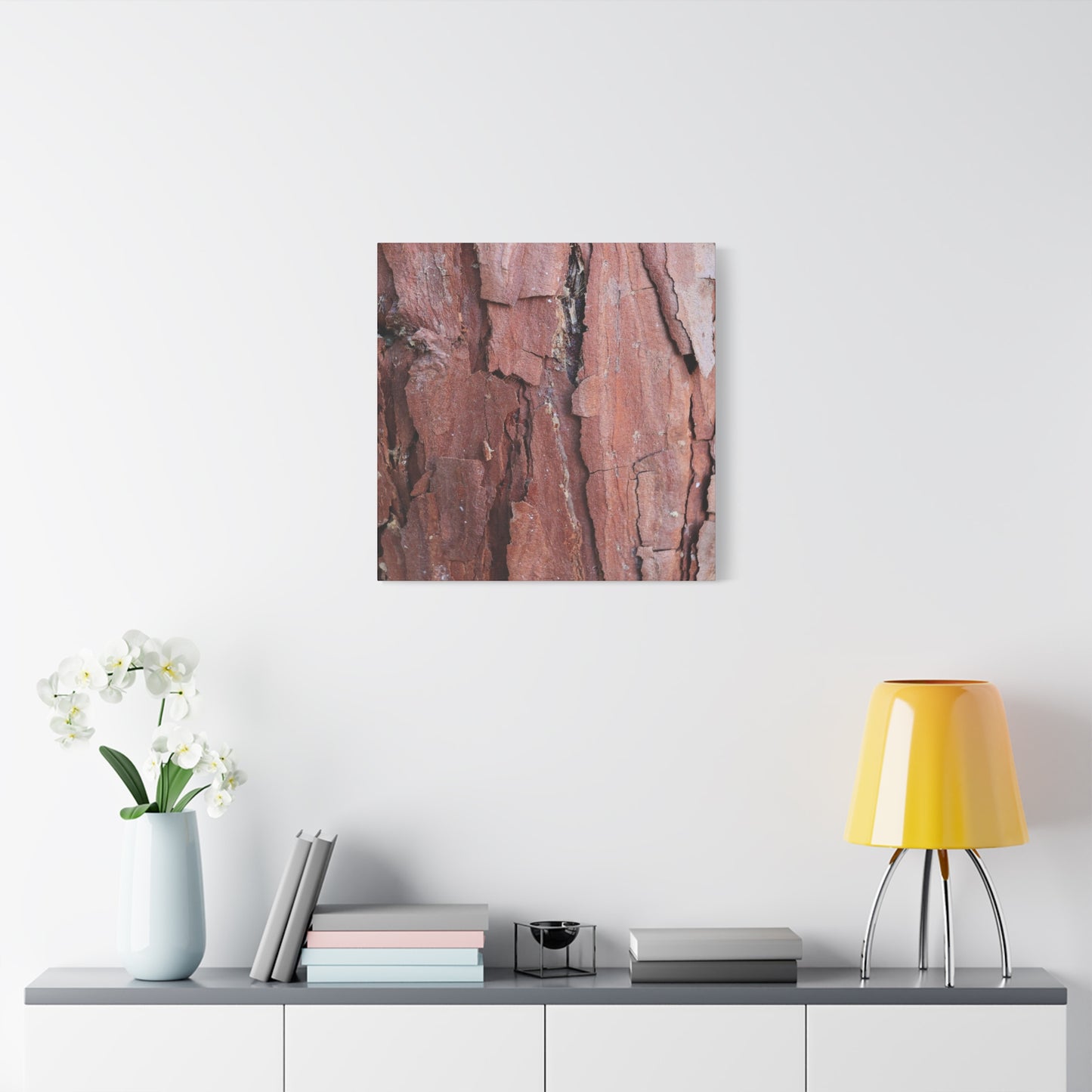 Crimson Fissures - Unique Frameless Canvas Wall Art
