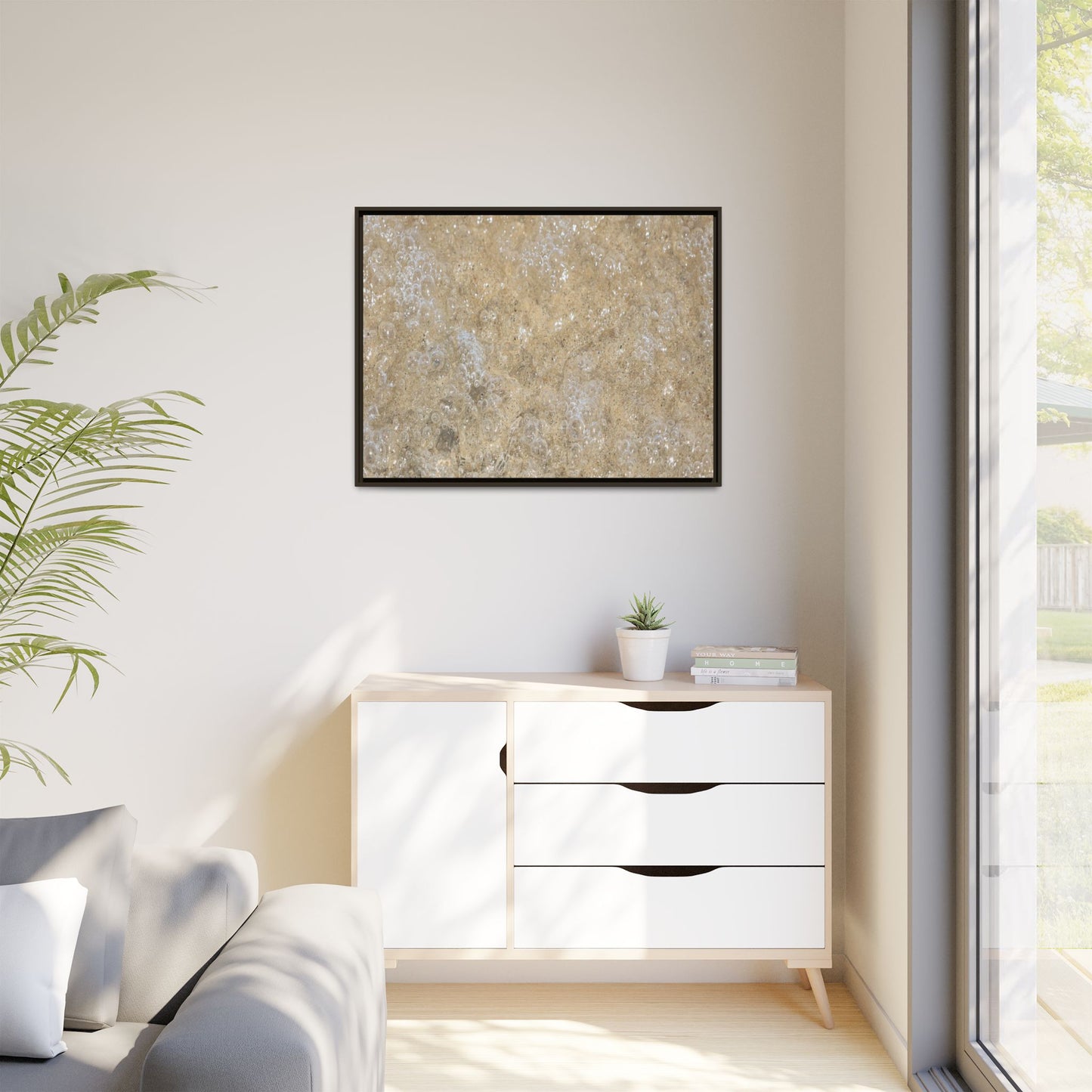 Bubbling Sand - Unique Stretched Canvas Wall Art