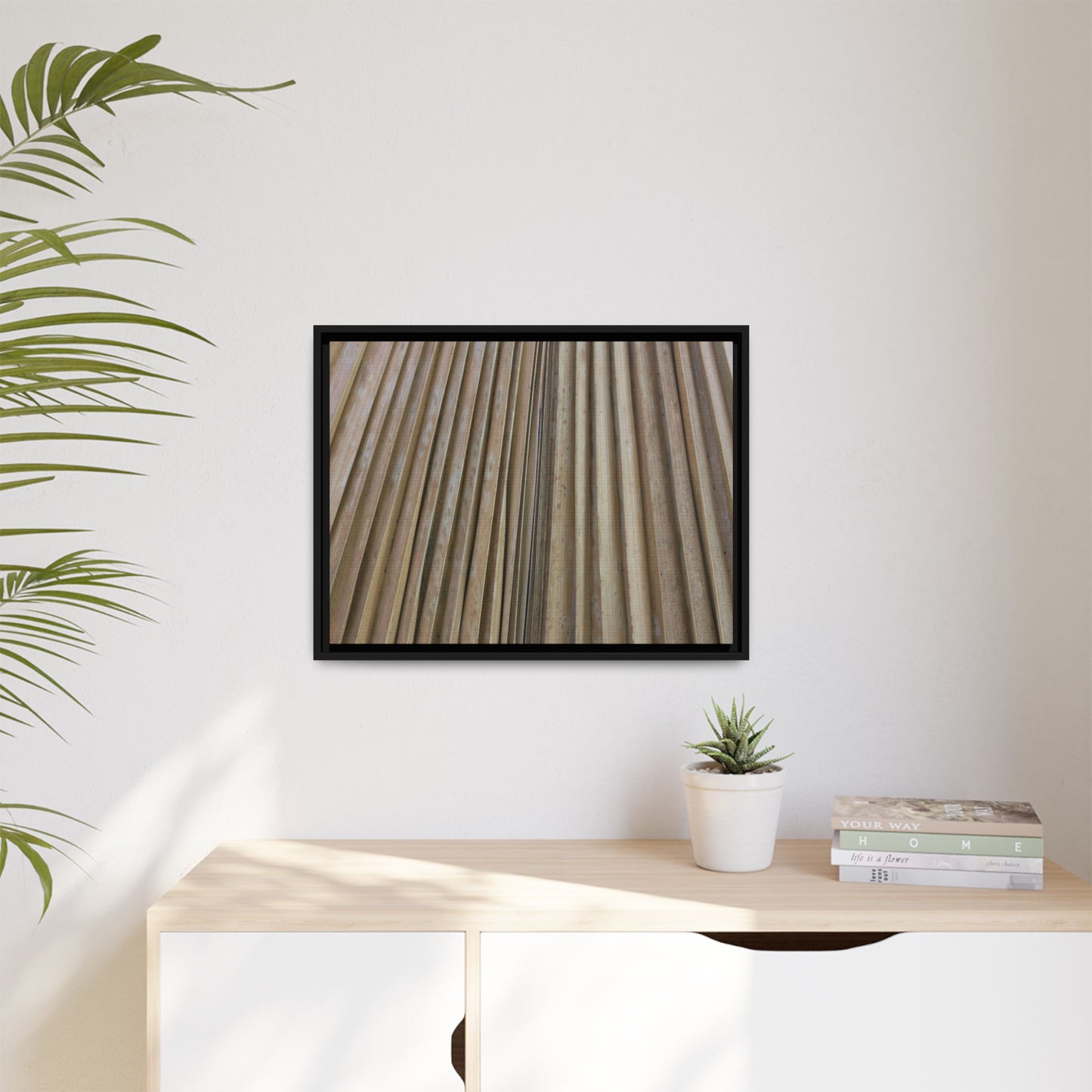 Wooden Whispers - Unique Stretched Canvas Wall Art