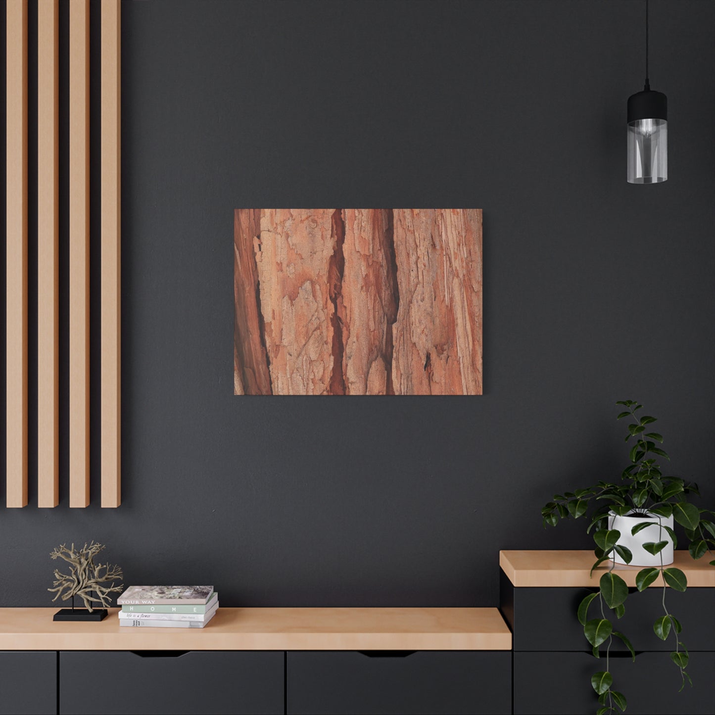 Bark Layers of Time - Unique Frameless Canvas Wall Art