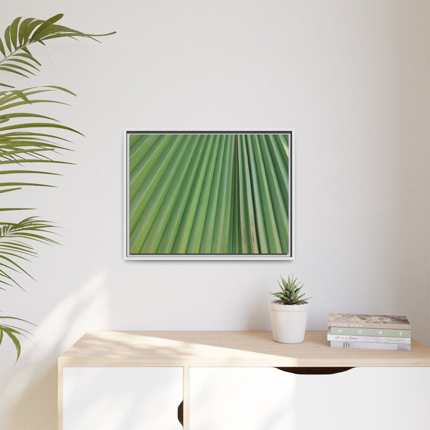 Emerald Rays - Unique Stretched Canvas Wall Art