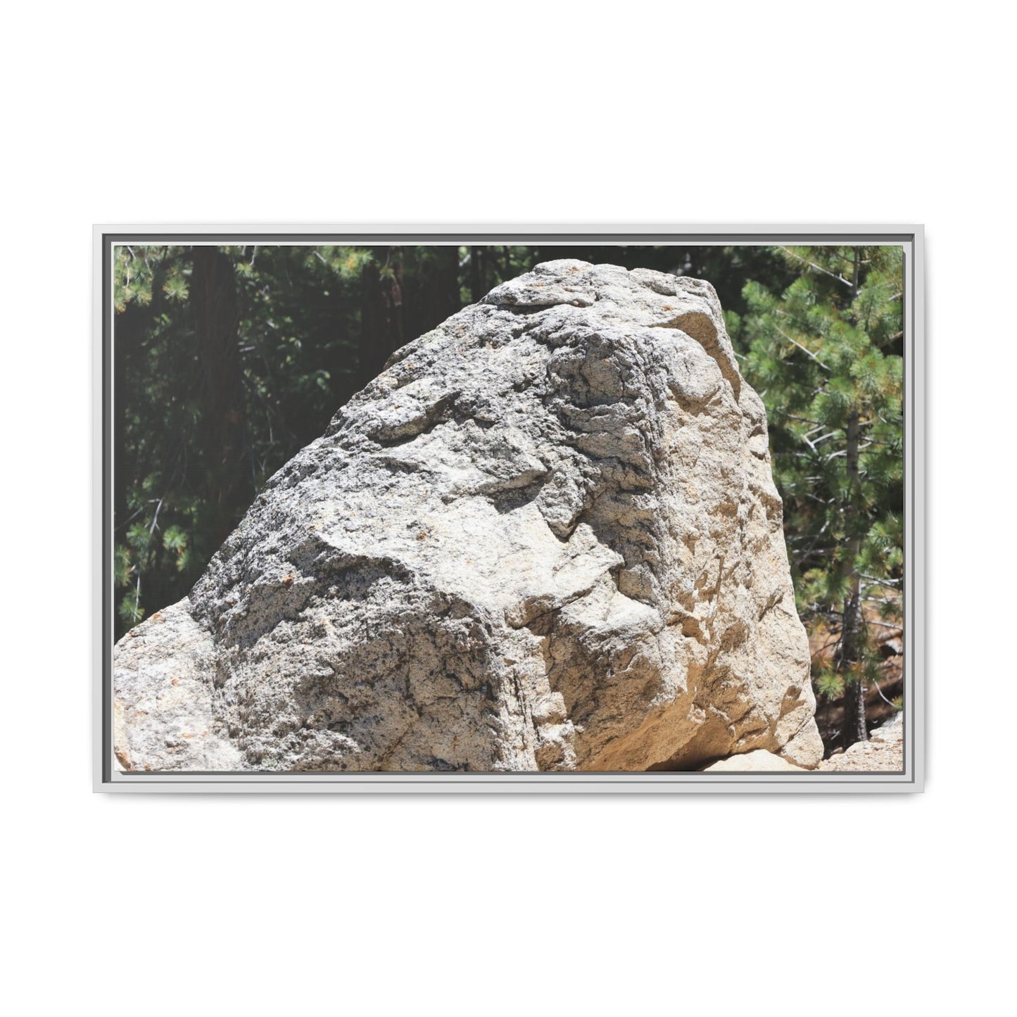 Stone's Silent Whisper - Unique Stretched Canvas Wall Art