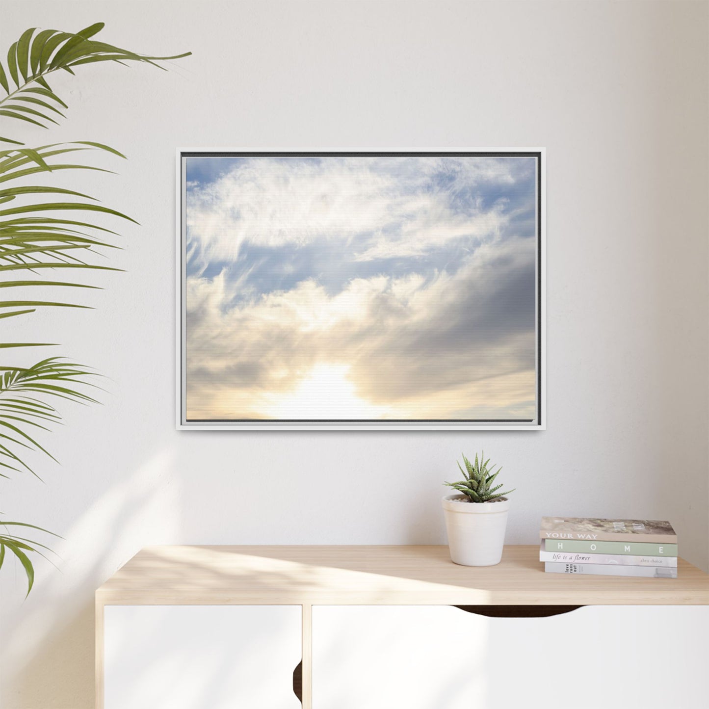 Sky's Ethereal Whisper - Unique Stretched Canvas Wall Art
