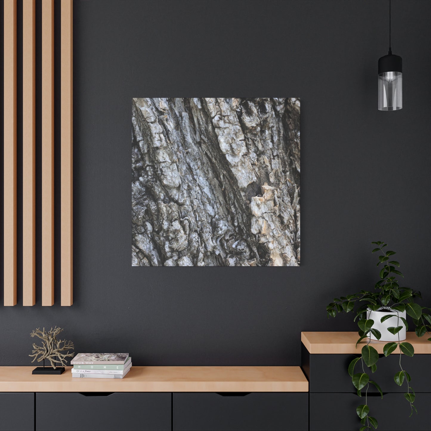 Nature's Rough Embrace - Unique Frameless Canvas Wall Art