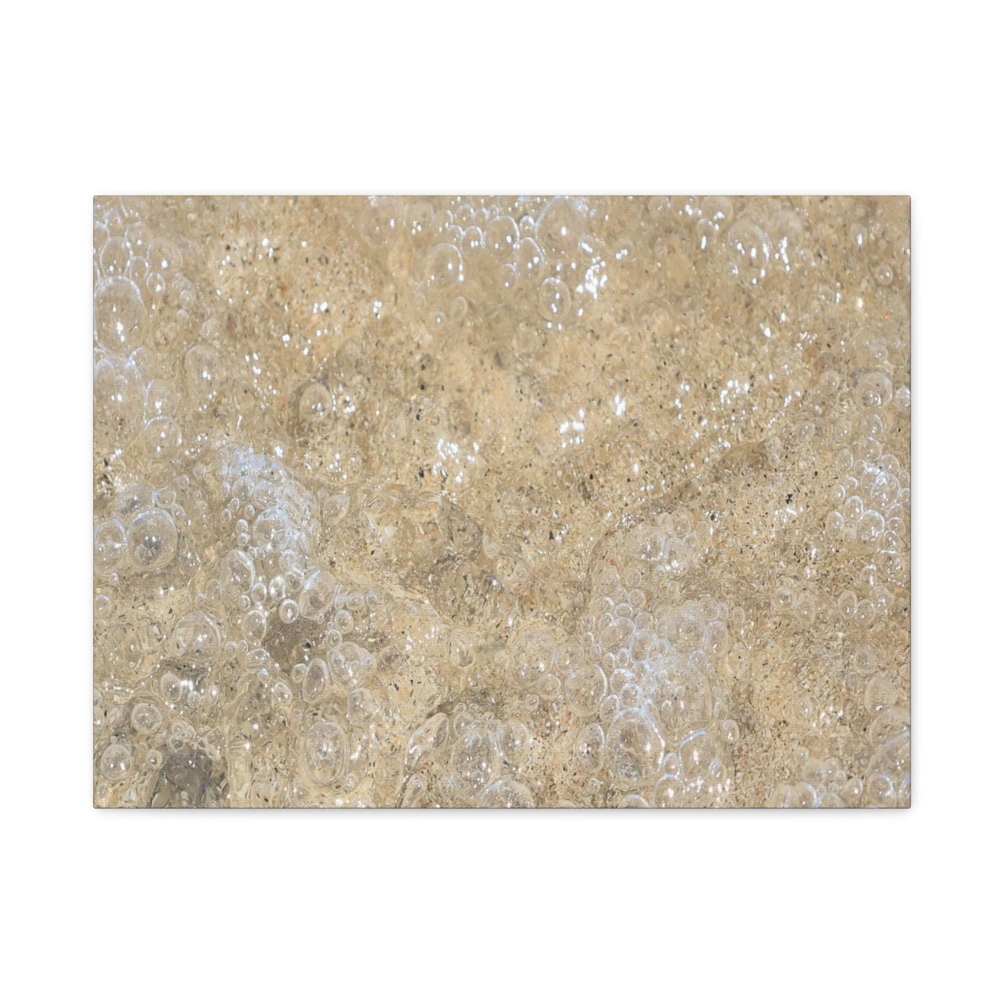 Bubbles in Sand - Unique Frameless Canvas Wall Art