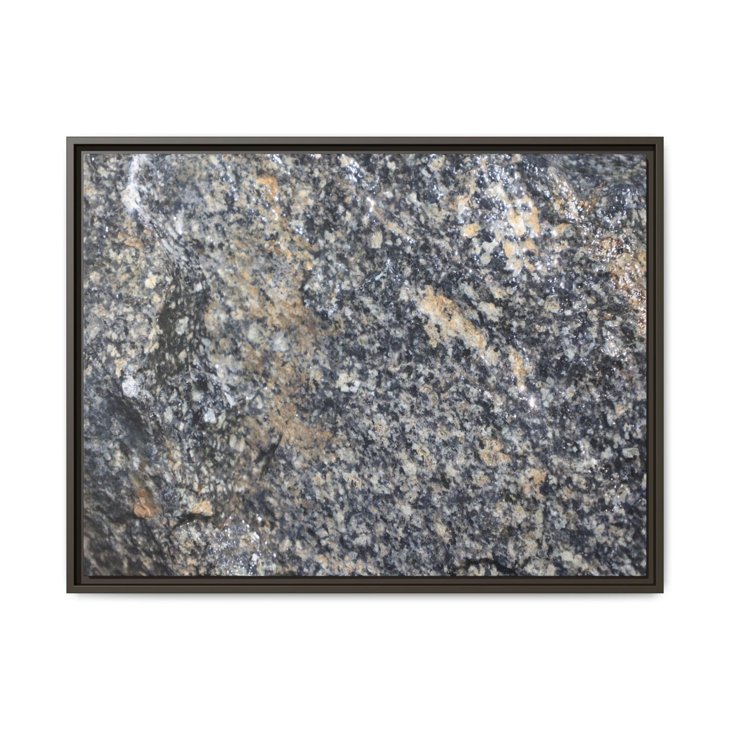 Crystalline Echoes - Unique Stretched Canvas Wall Art