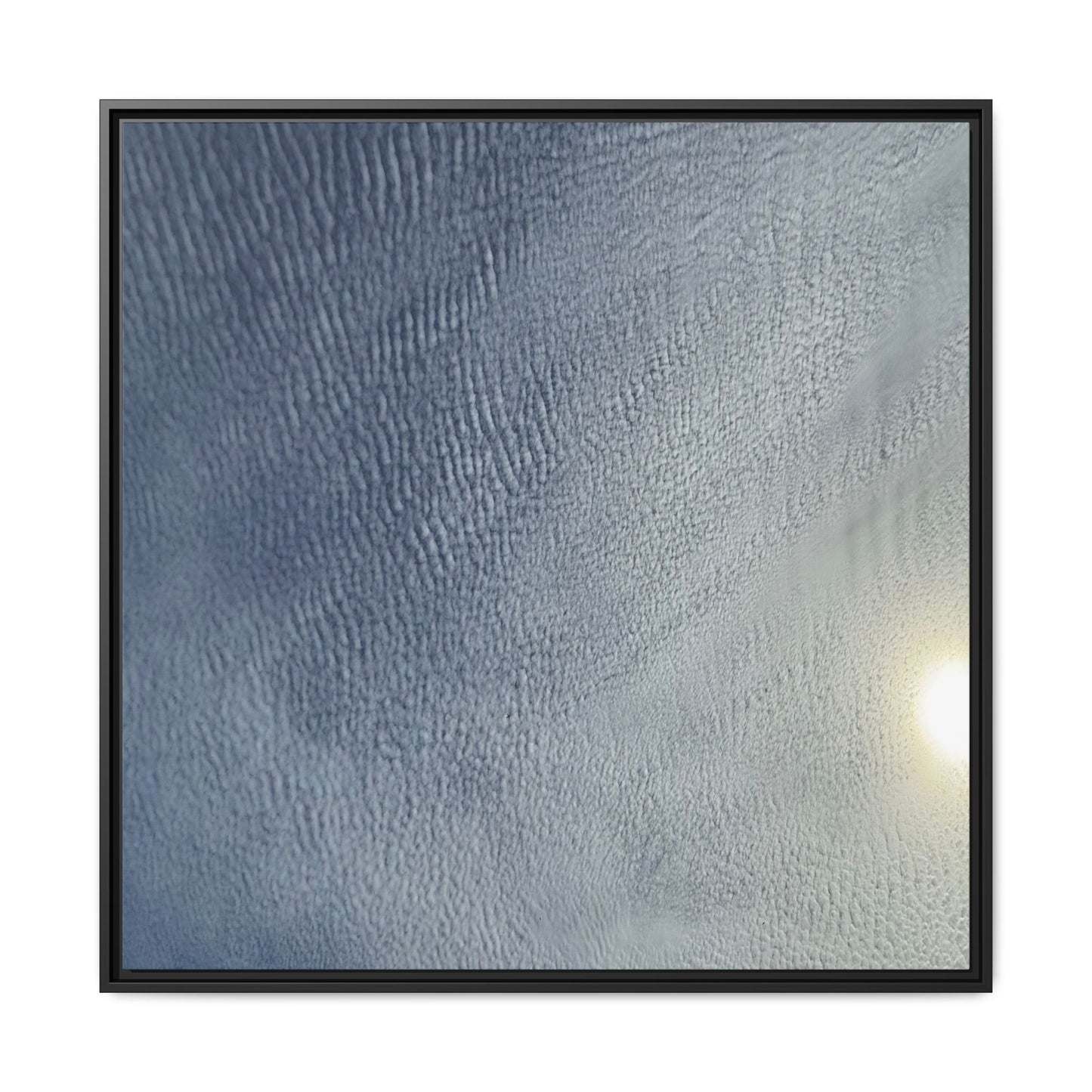 Undulating Whispers of Cerulean Stillness - Unique Stretched Canvas Wall Art