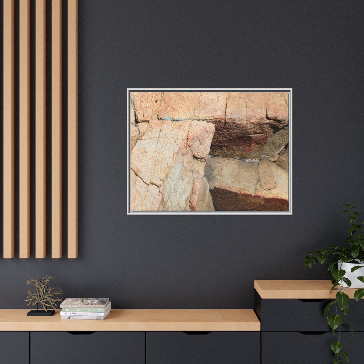 Fractured Stone - Unique Stretched Canvas Wall Art