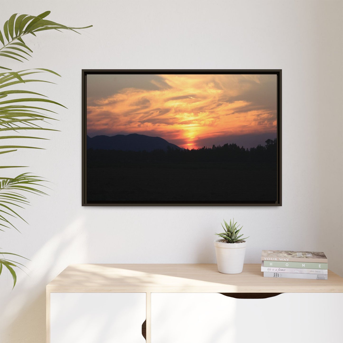 Gilded Horizon - Unique Stretched Canvas Wall Art