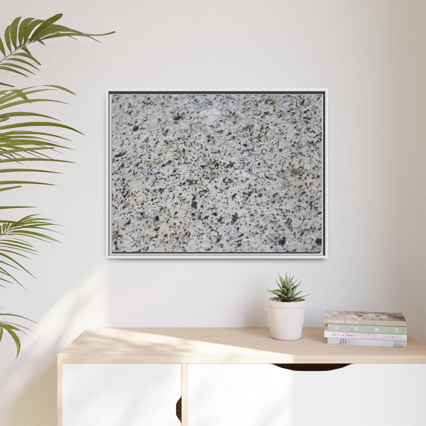 Monochrome Mosaic - Unique Stretched Canvas Wall Art