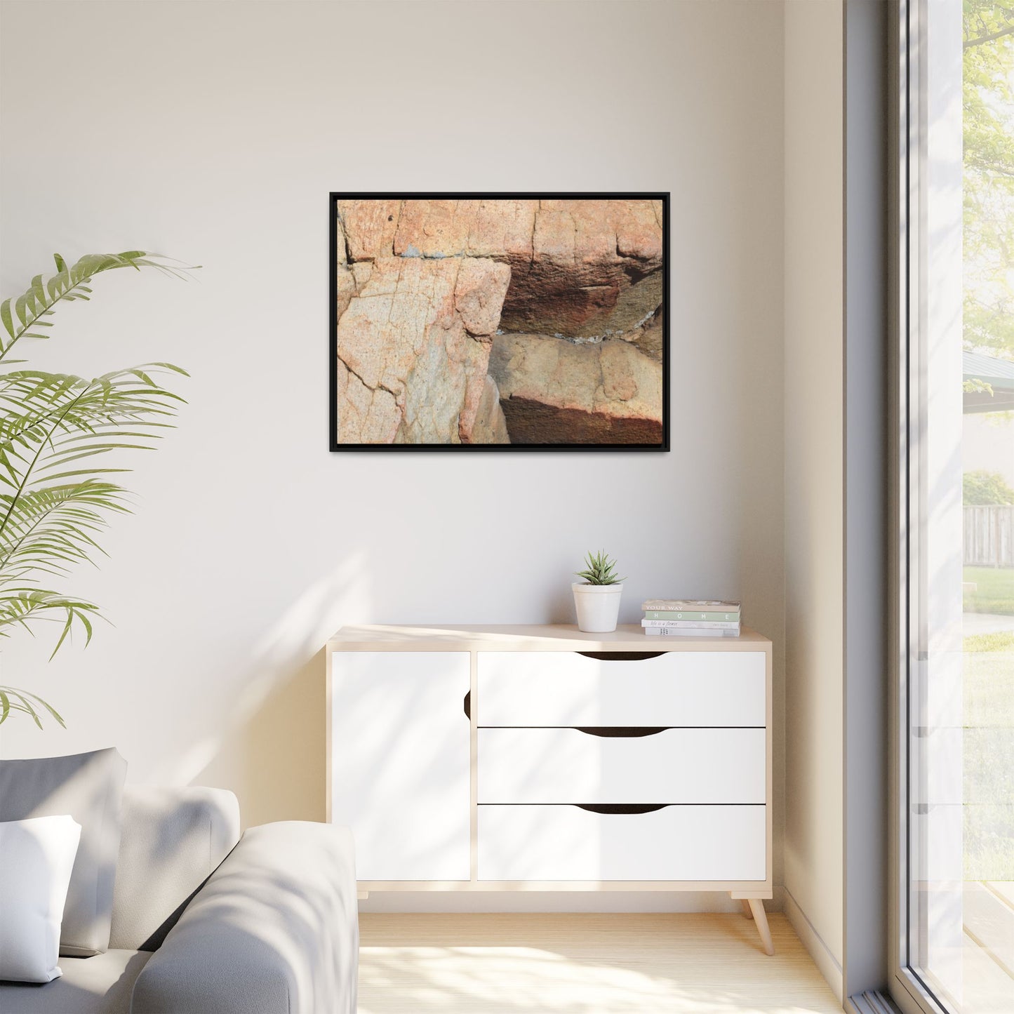 Fractured Stone - Unique Stretched Canvas Wall Art