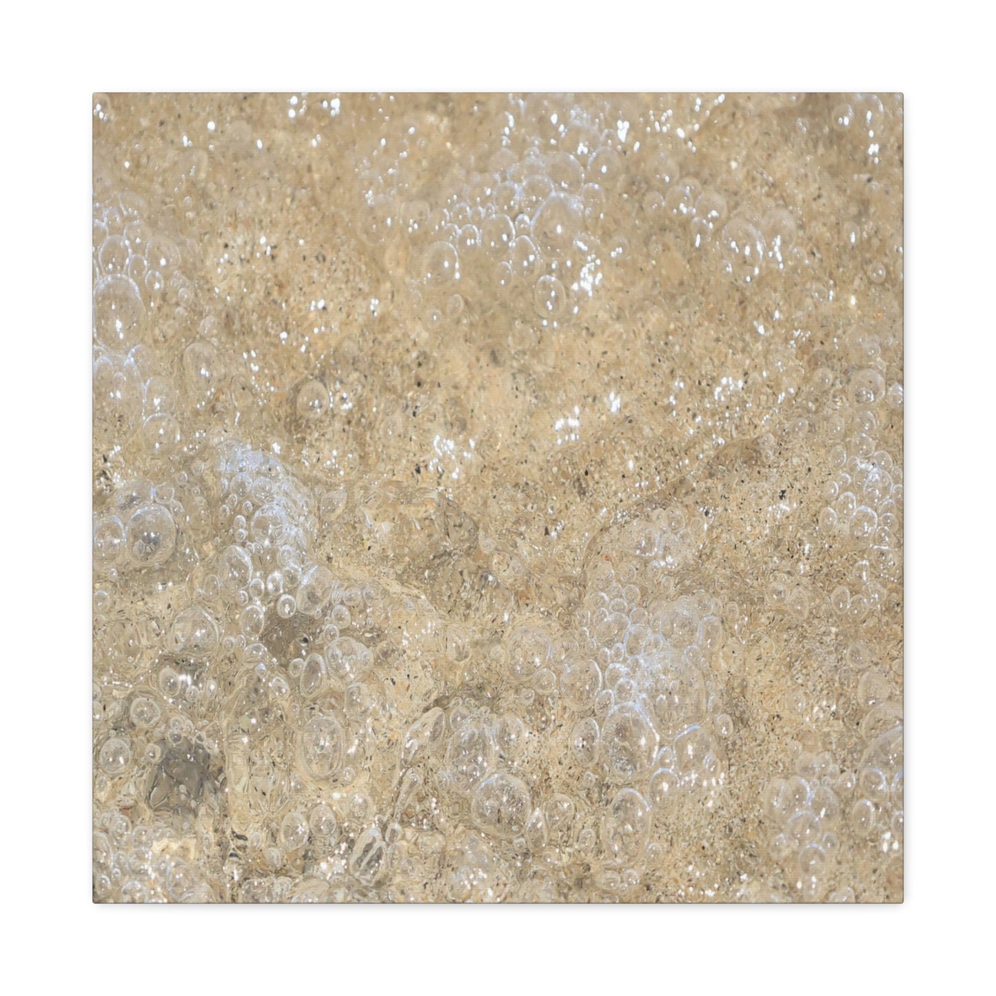 Bubbles in Sand - Unique Frameless Canvas Wall Art