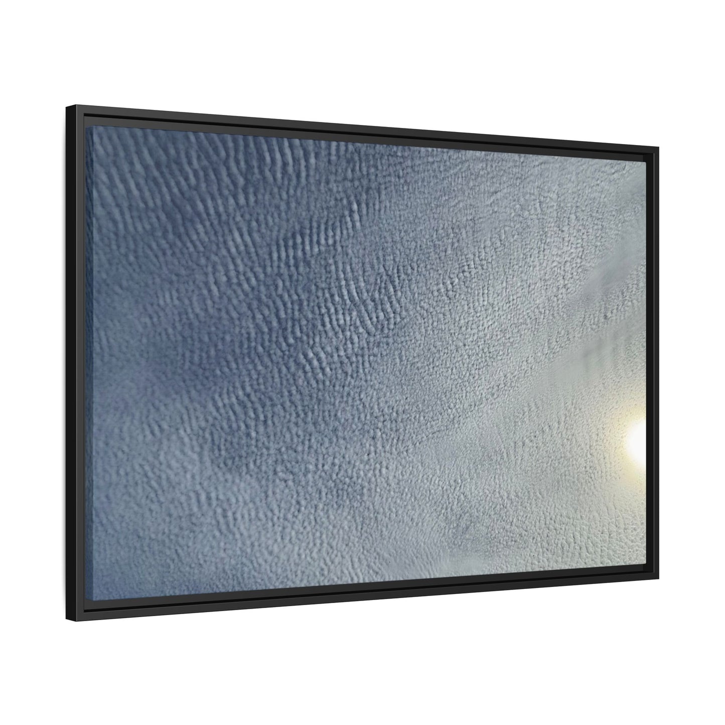 Undulating Whispers of Cerulean Stillness - Unique Stretched Canvas Wall Art