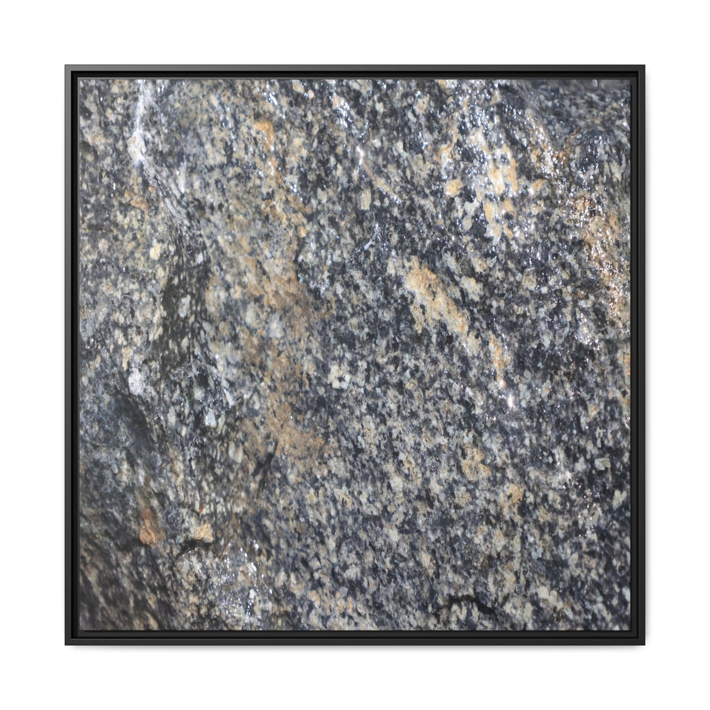 Crystalline Echoes - Unique Stretched Canvas Wall Art