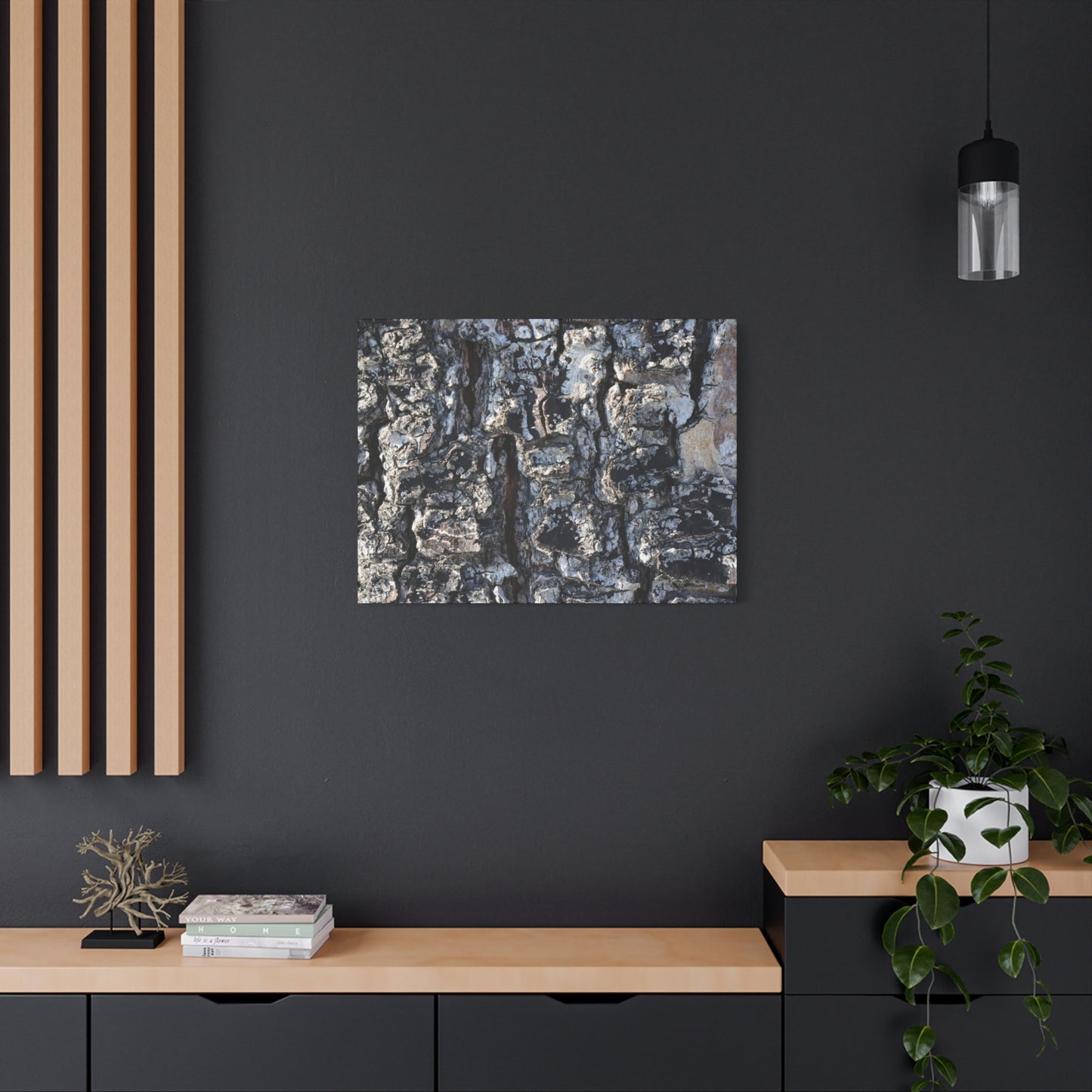 Textured Whispers of the Ancient Tree - Unique Frameless Canvas Wall Art
