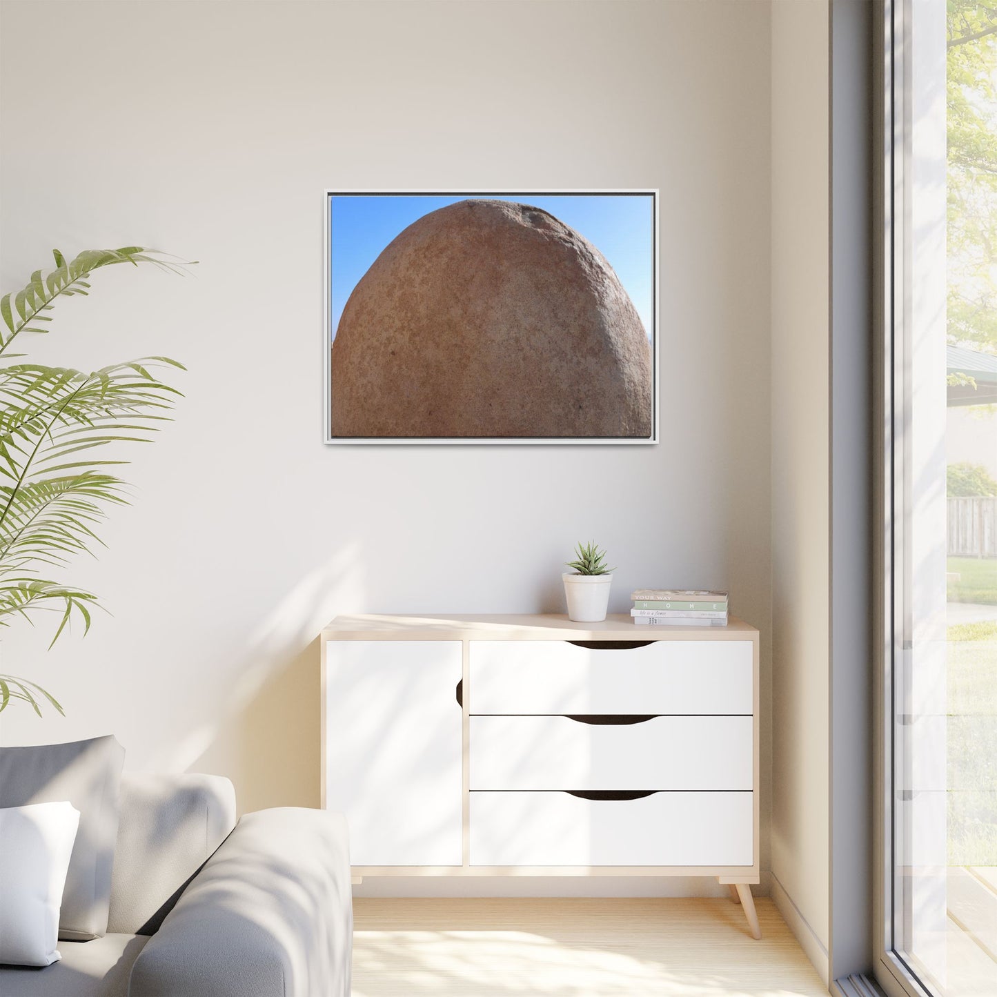Stone Sphere - Unique Stretched Canvas Wall Art