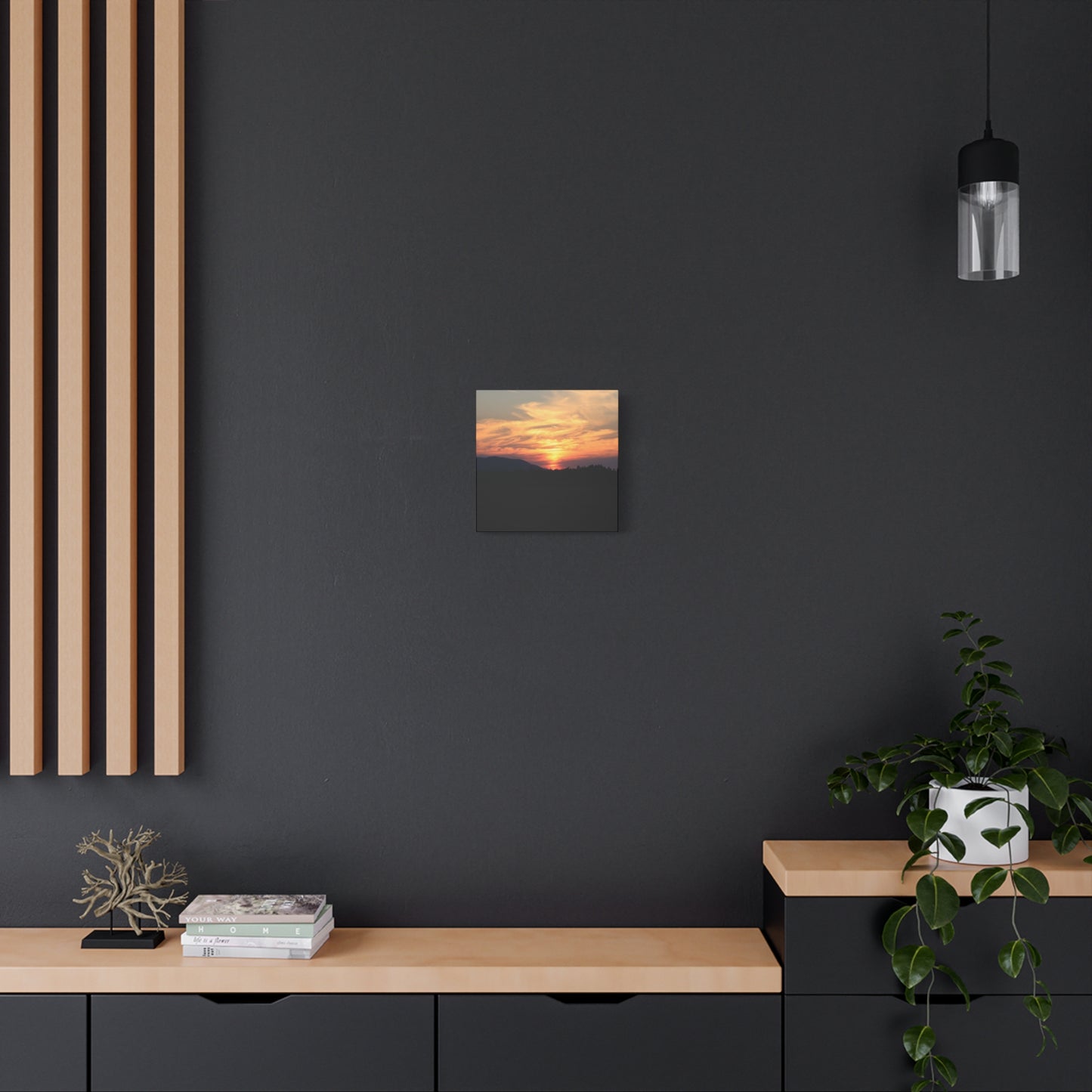 Mountain Twilight - Unique Frameless Canvas Wall Art