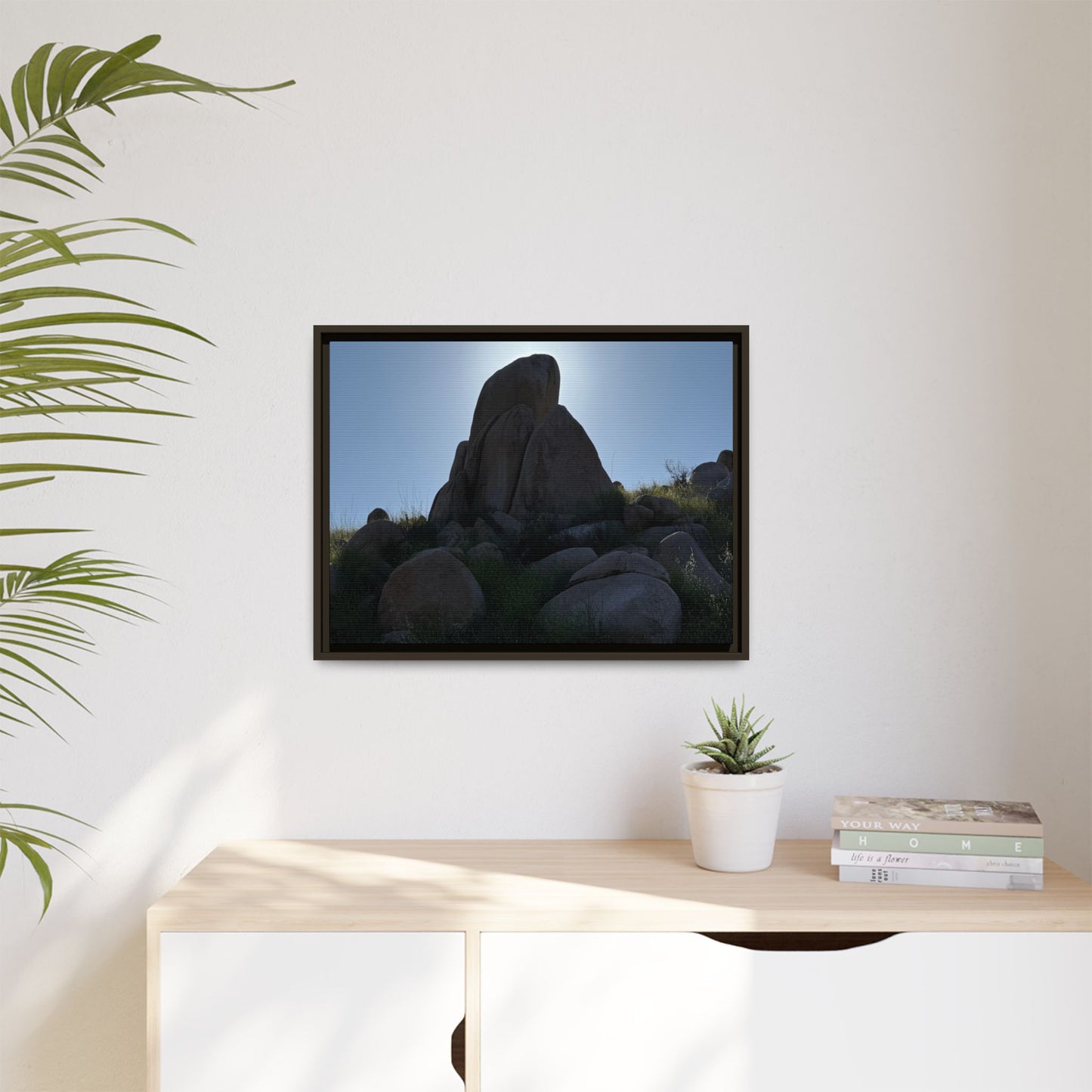 Boulder Silhouette - Unique Stretched Canvas Wall Art