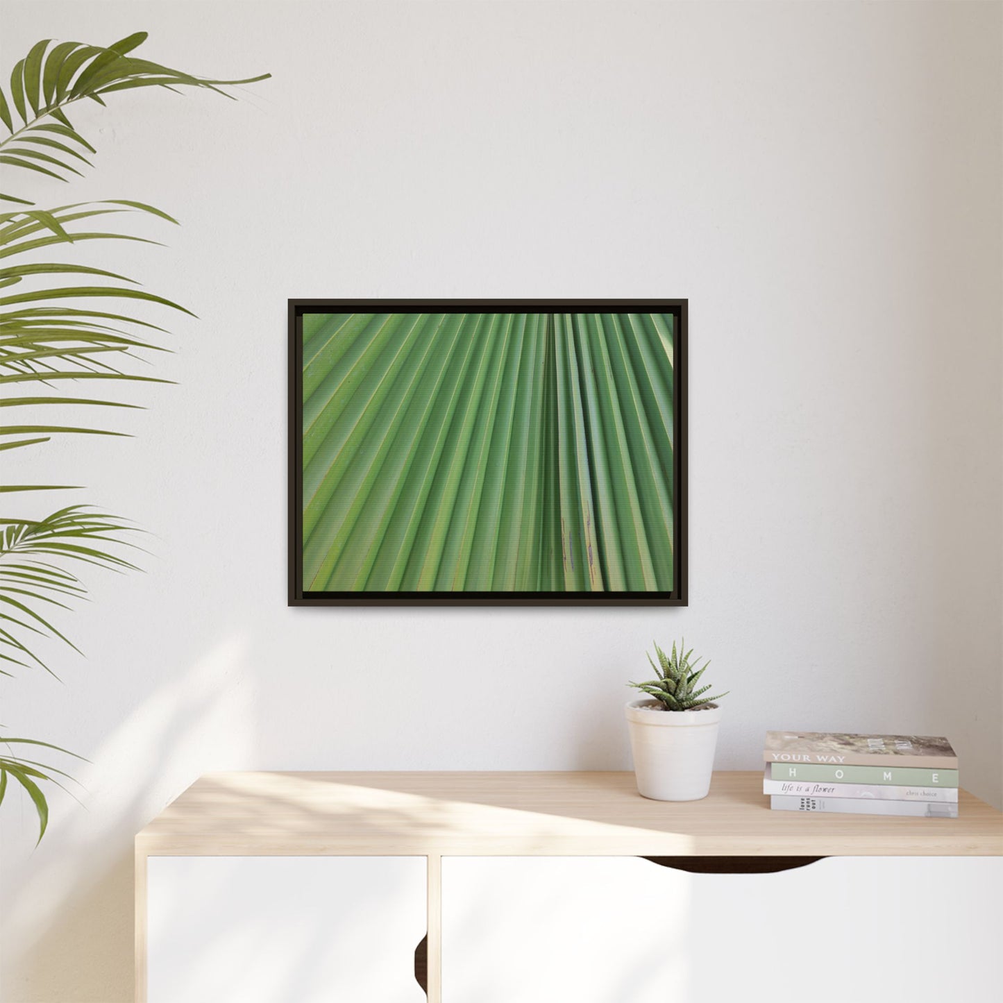 Emerald Rays - Unique Stretched Canvas Wall Art