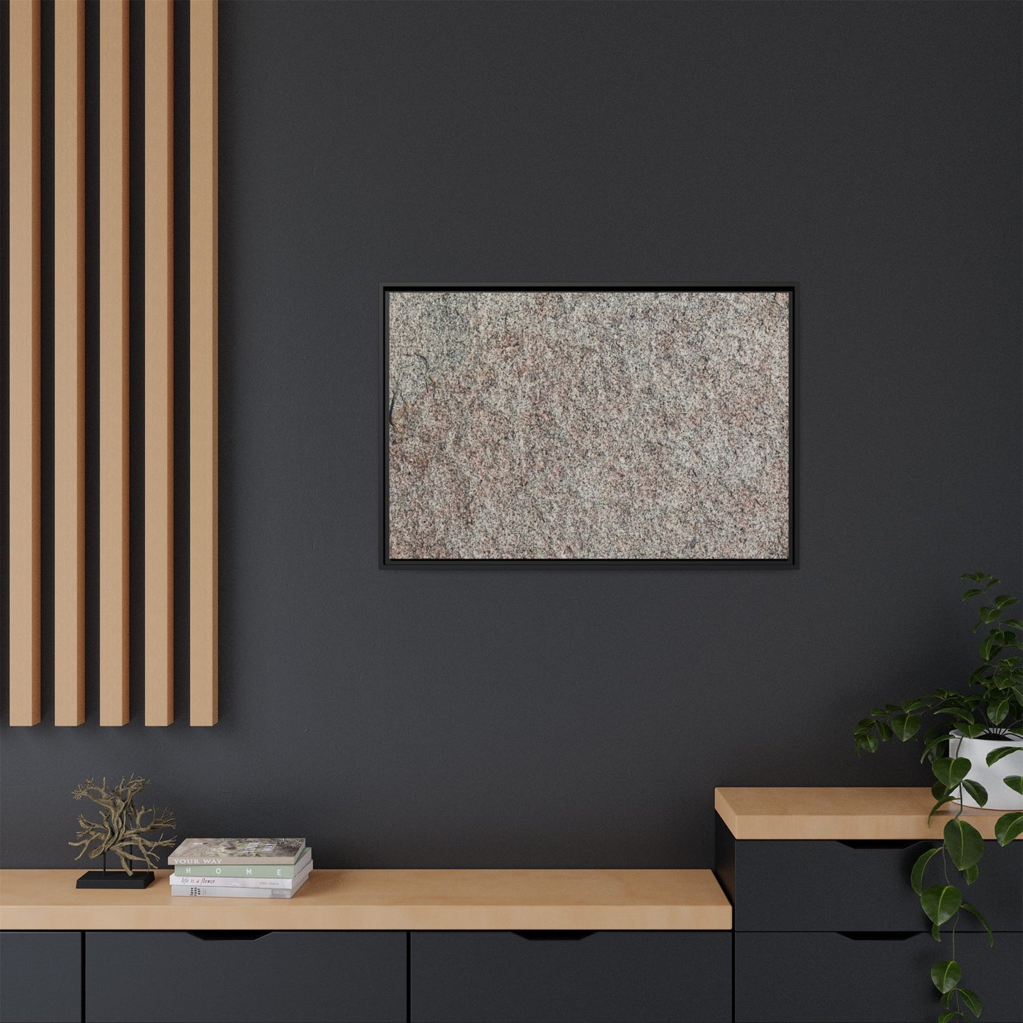Granular Whispers - Unique Stretched Canvas Wall Art