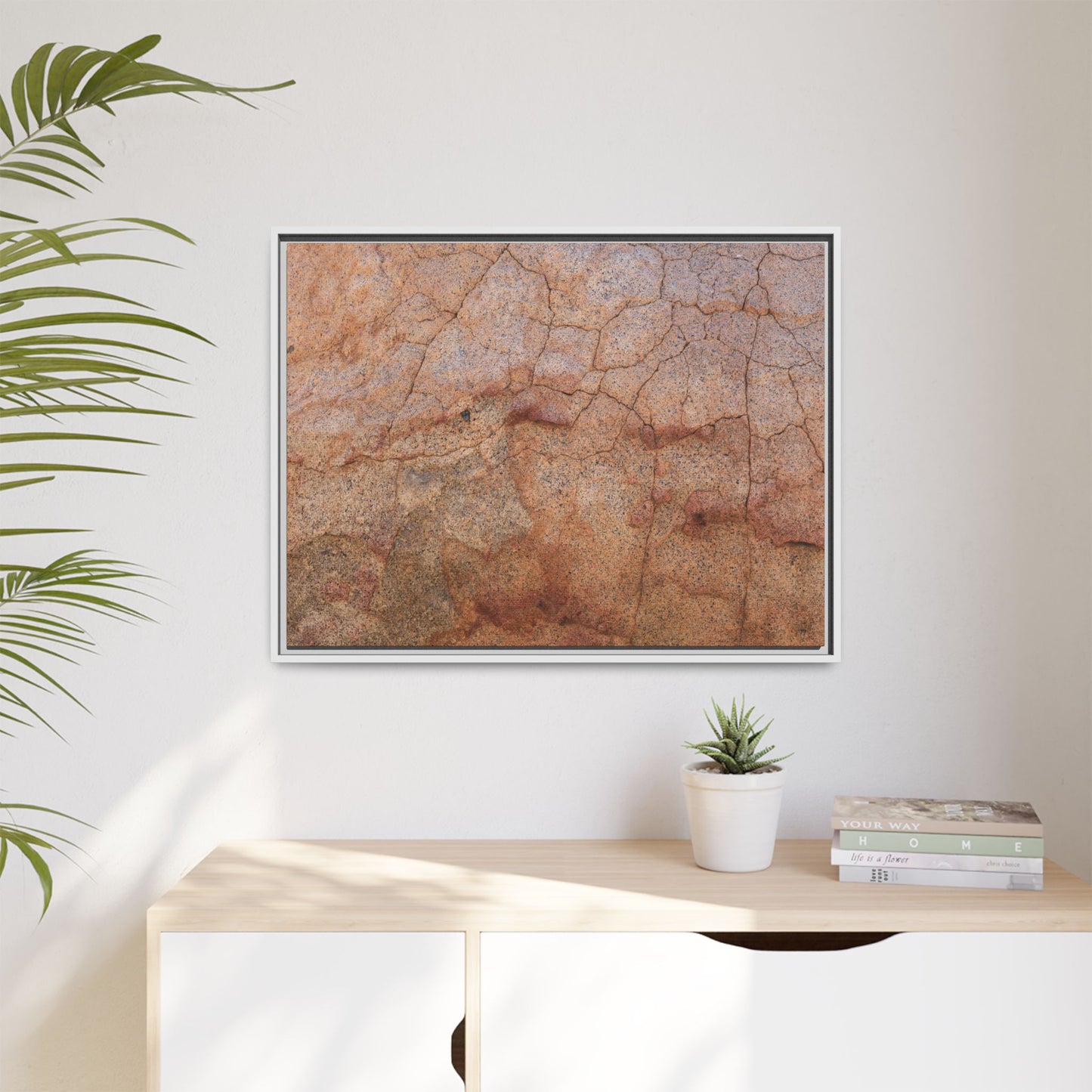 Russet Fissures - Unique Stretched Canvas Wall Art