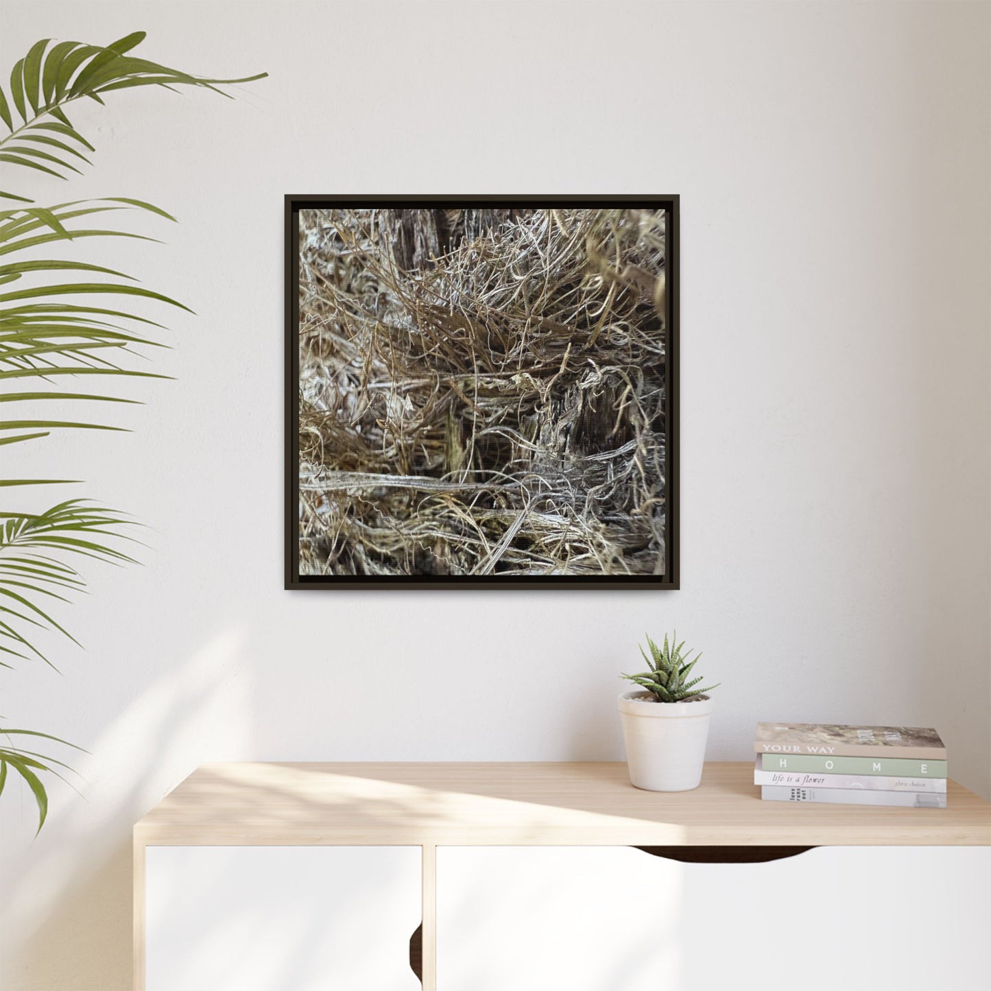 Tangled Whispers of Autumn - Unique Stretched Canvas Wall Art