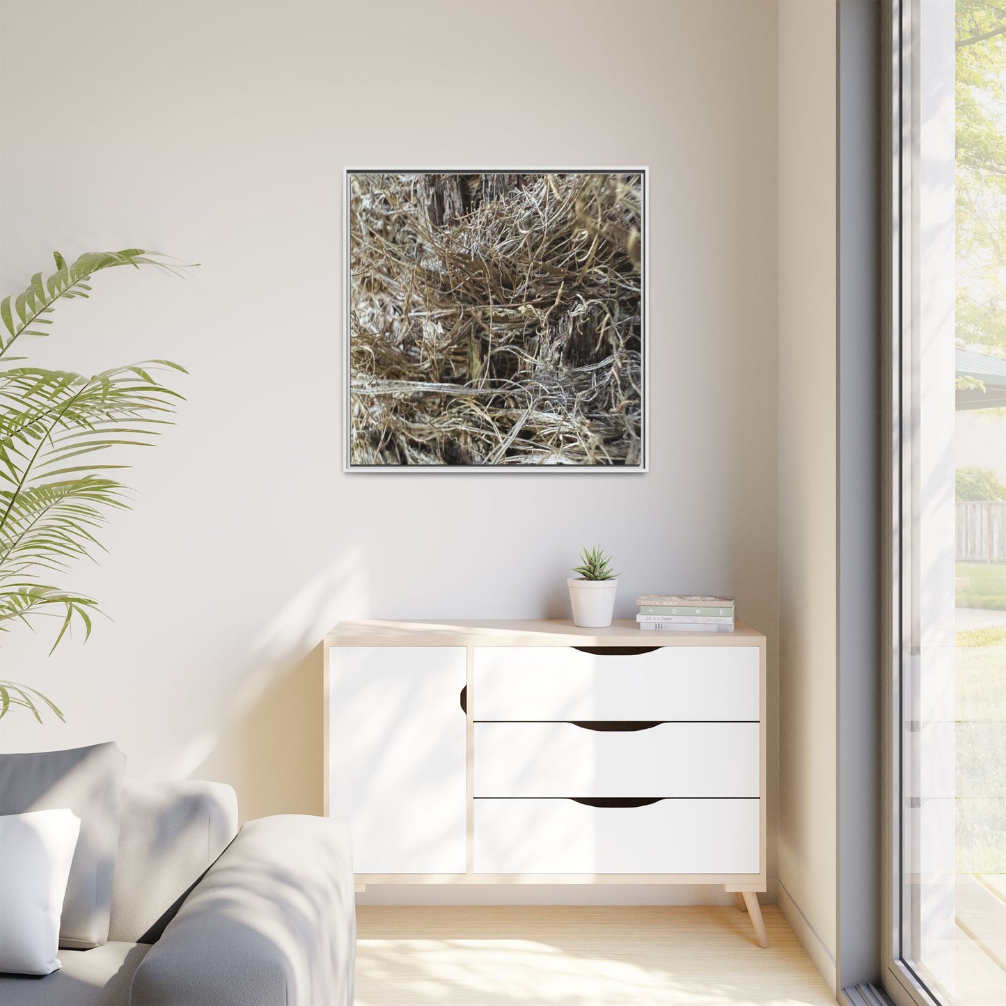 Tangled Whispers of Autumn - Unique Stretched Canvas Wall Art