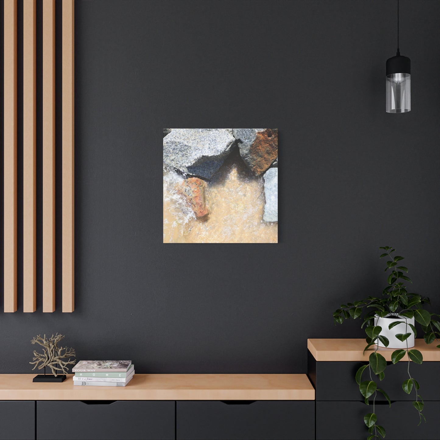 Rocky Embrace - Unique Frameless Canvas Wall Art