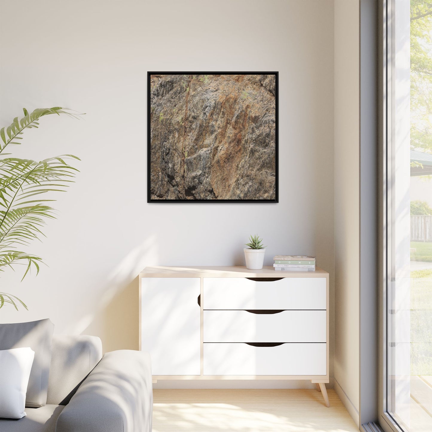 Weathered Rock Formation - Unique Stretched Canvas Wall Art