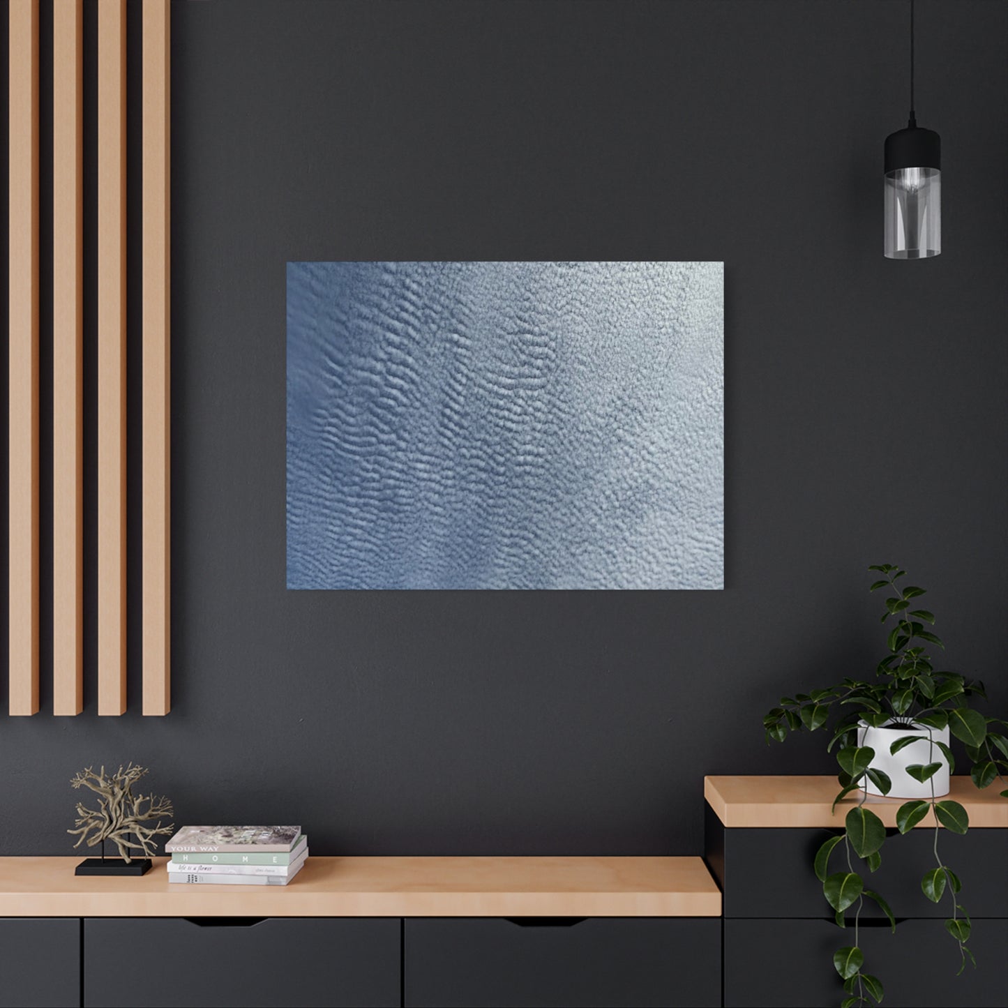 Rippling Echoes of Cerulean Stillness - Unique Frameless Canvas Wall Art