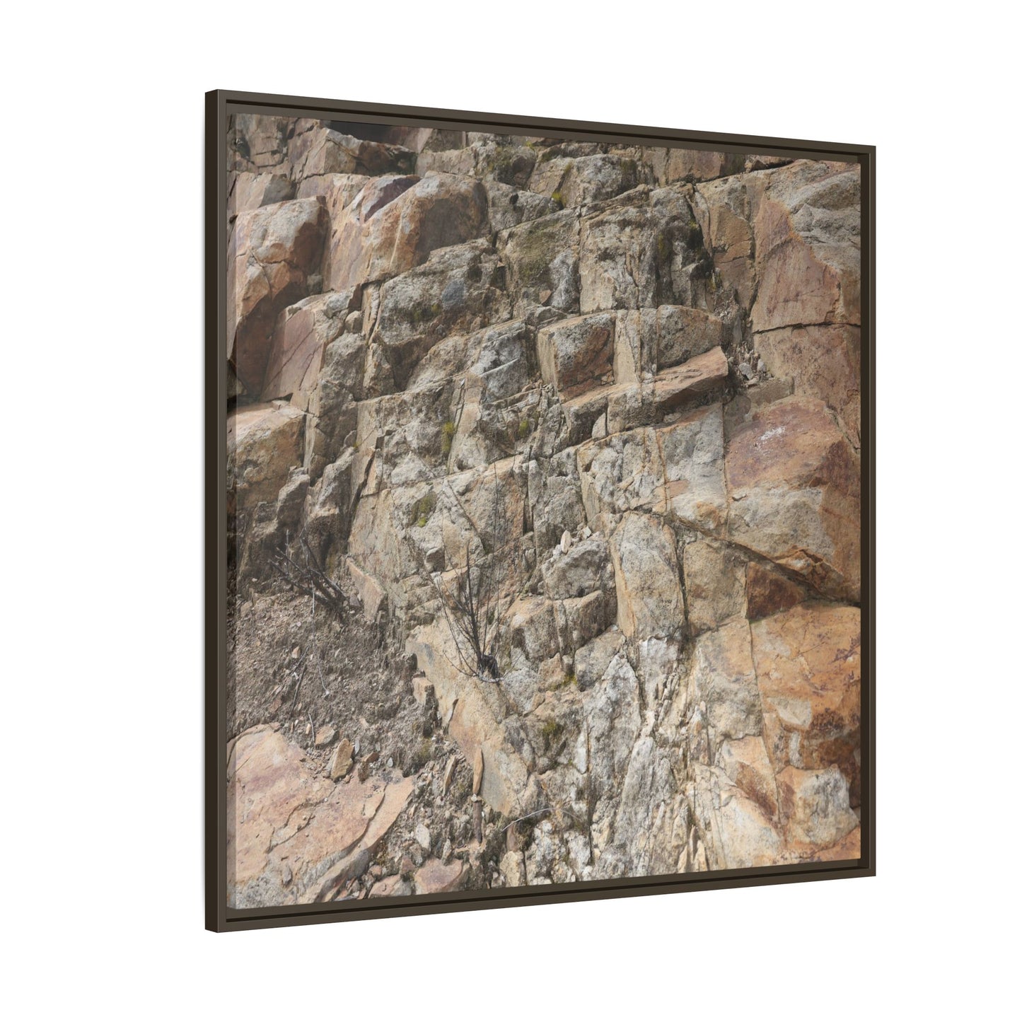 Stone's Silent Story - Unique Stretched Canvas Wall Art