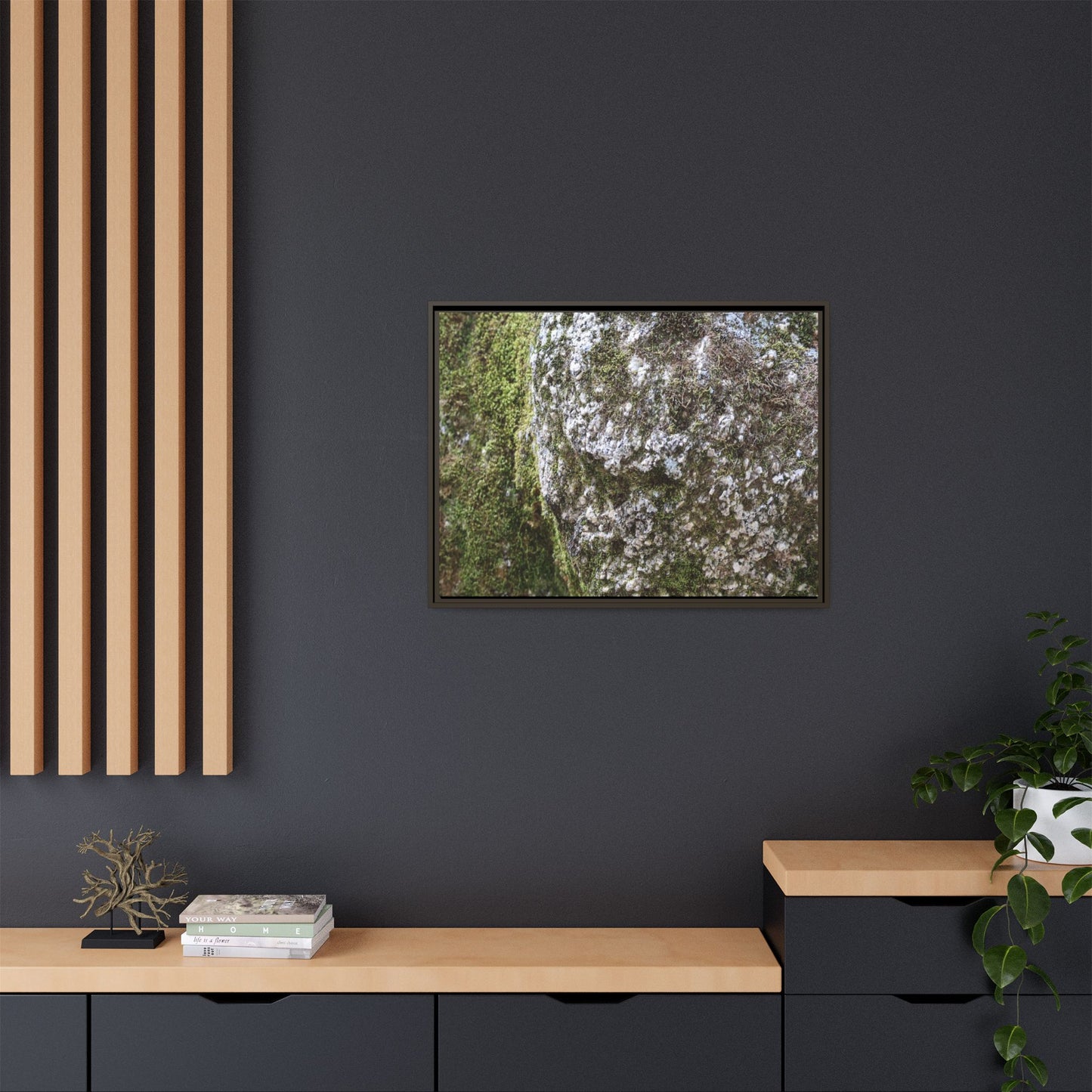 Lichen Landscape - Unique Stretched Canvas Wall Art
