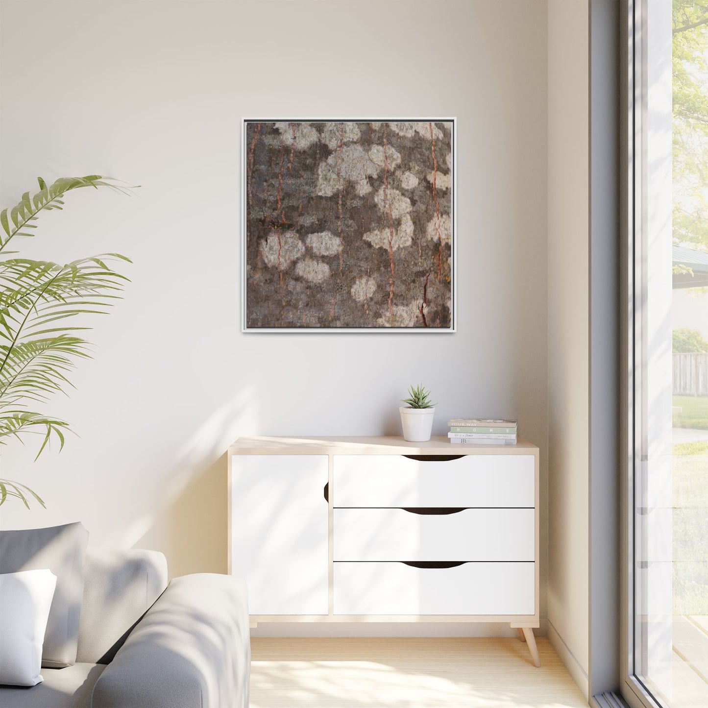 Lichen's Legacy - Unique Stretched Canvas Wall Art