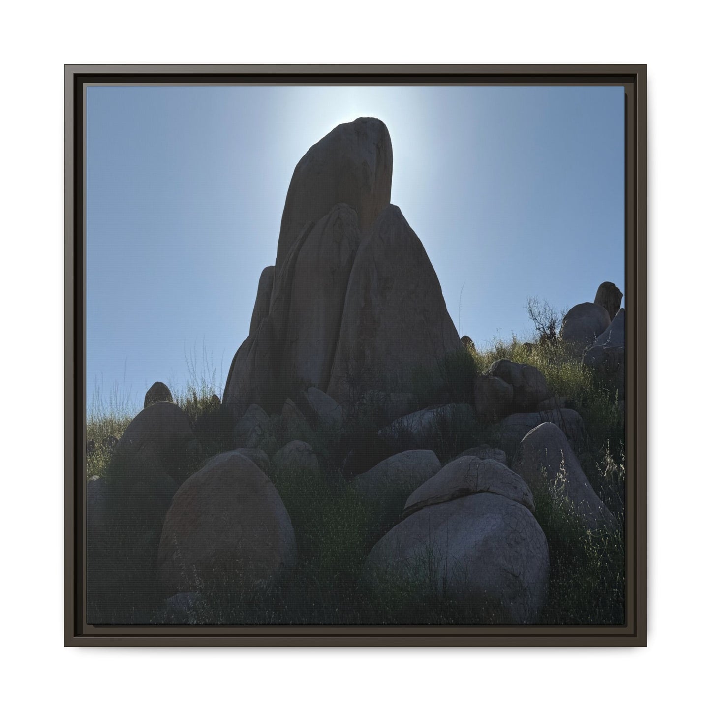 Boulder Silhouette - Unique Stretched Canvas Wall Art