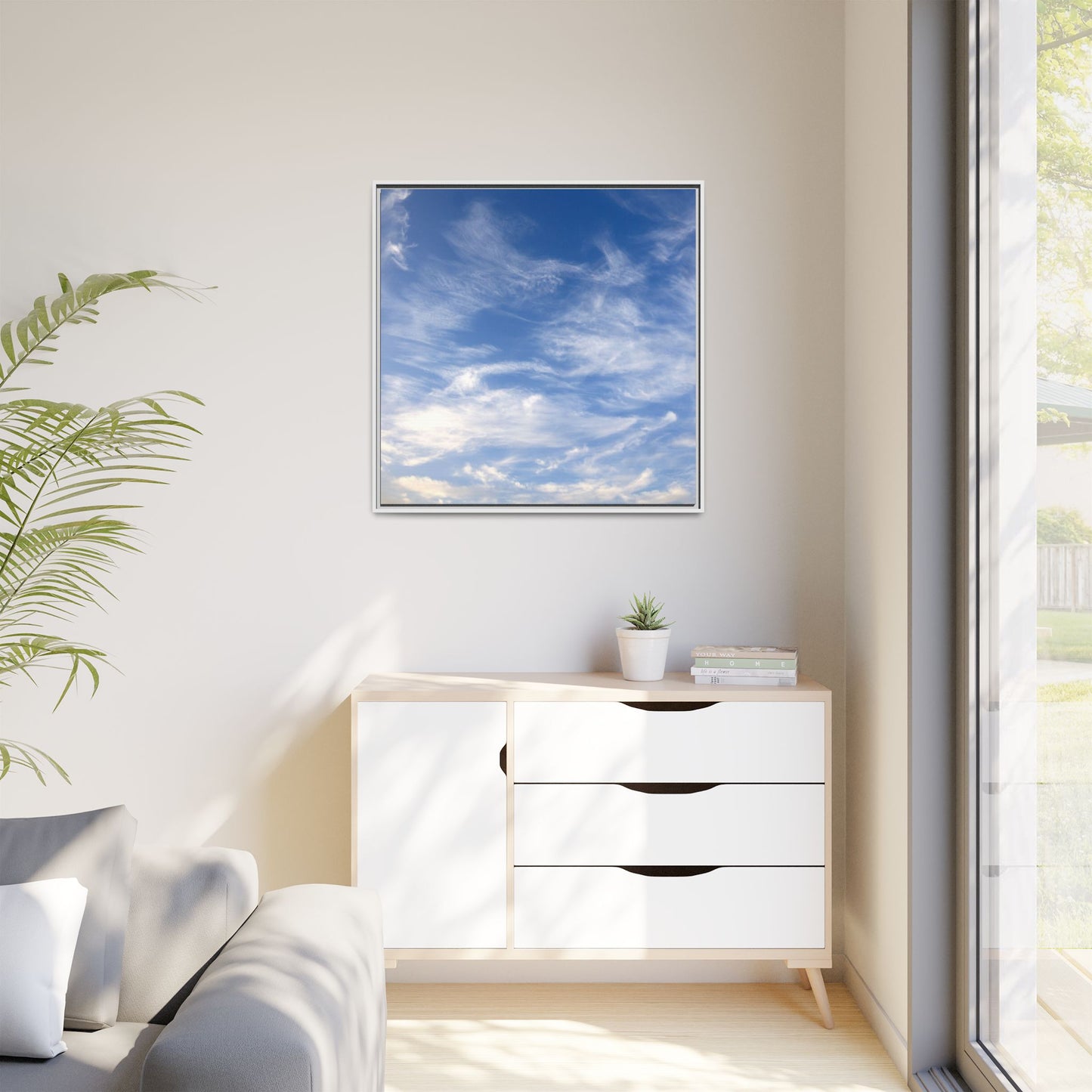 Ethereal Blue Tapestry - Unique Stretched Canvas Wall Art