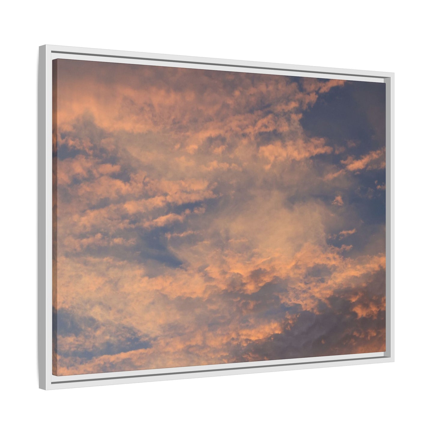 Sunset's Ethereal Canvas - Unique Stretched Canvas Wall Art