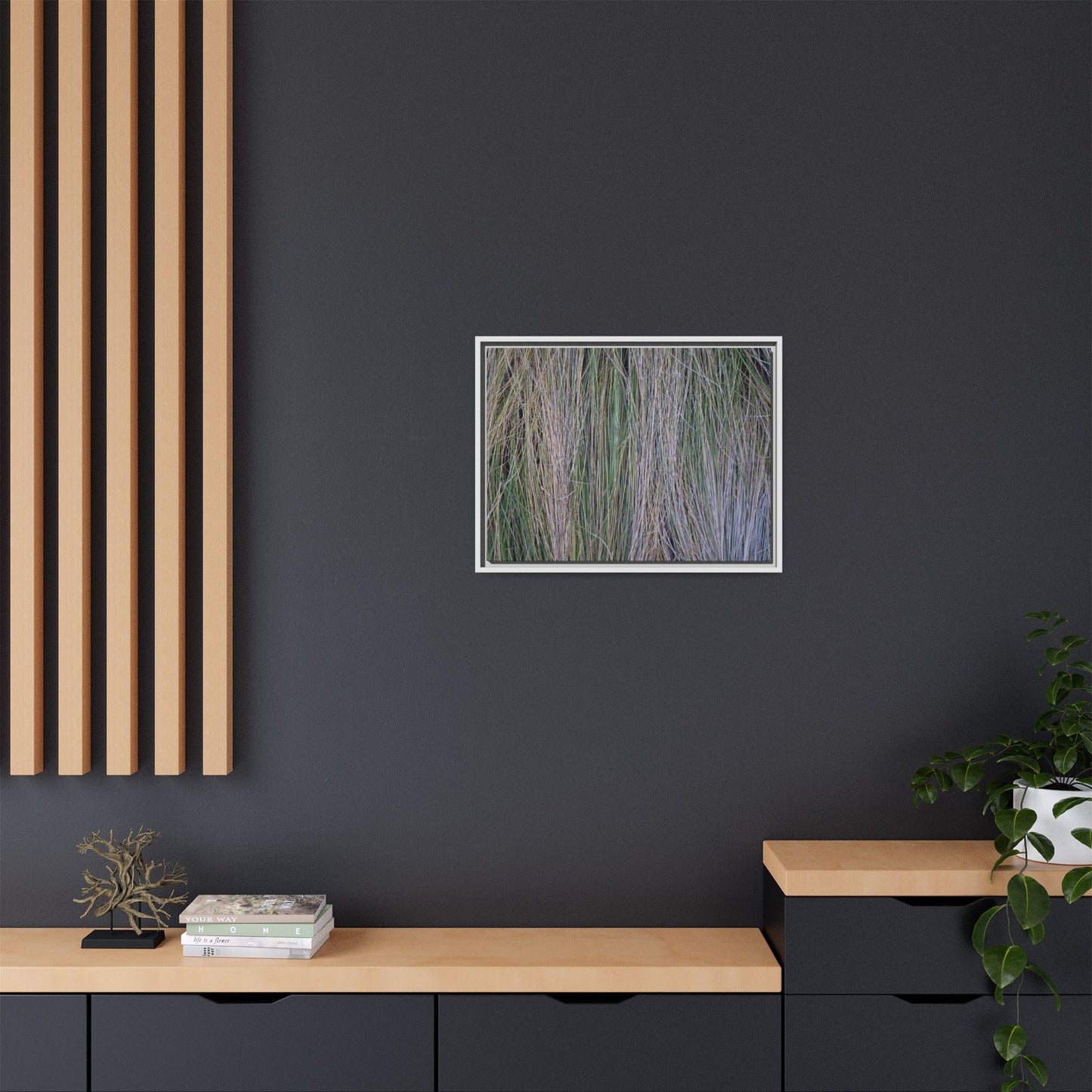 Whispers of Silver Grass - Unique Stretched Canvas Wall Art