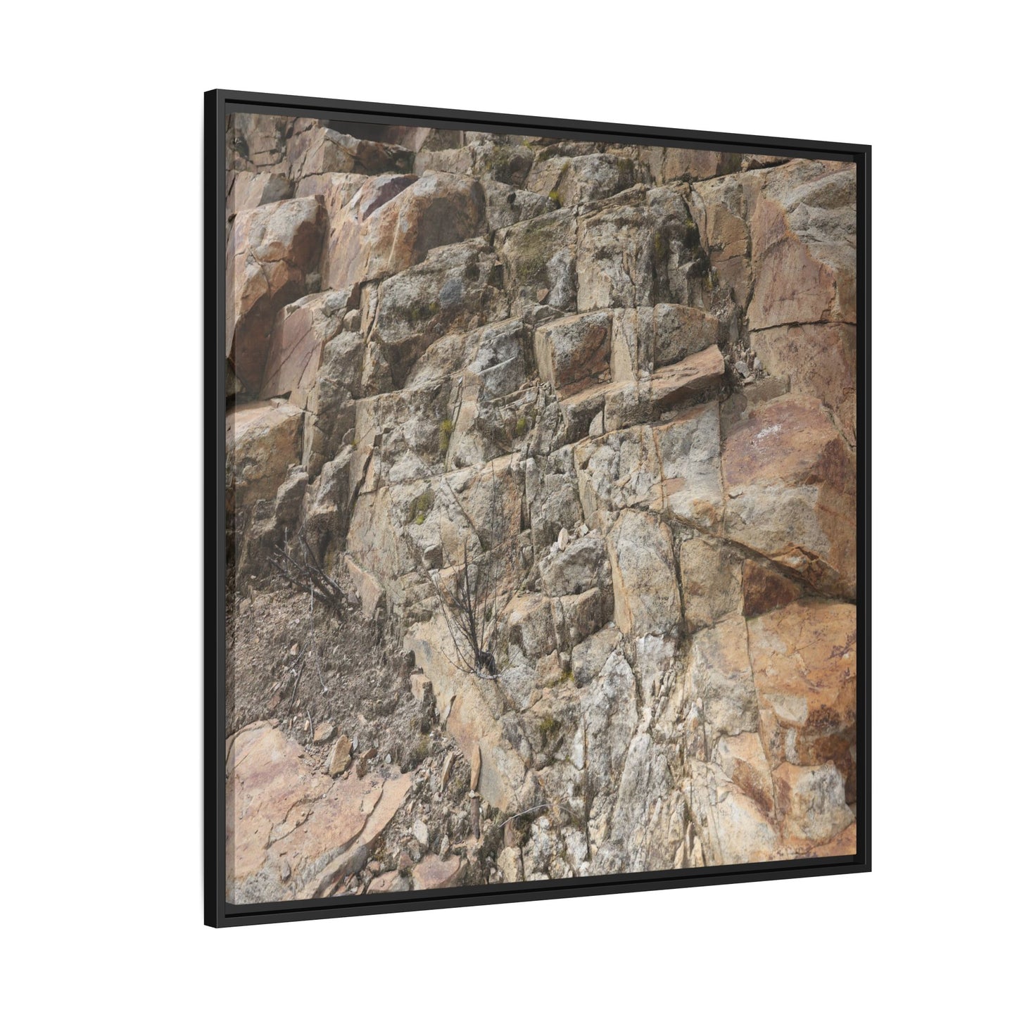 Stone's Silent Story - Unique Stretched Canvas Wall Art
