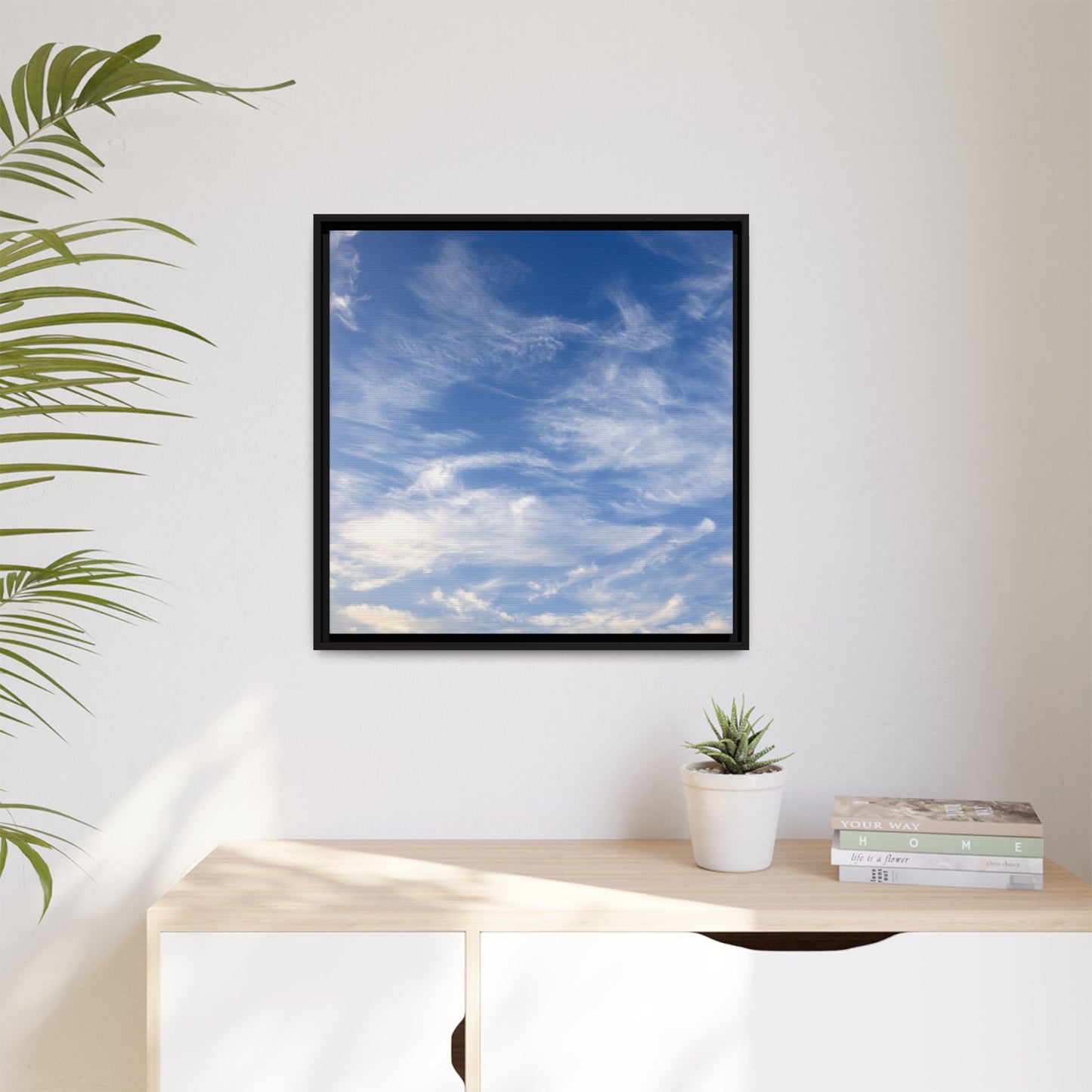 Ethereal Blue Tapestry - Unique Stretched Canvas Wall Art