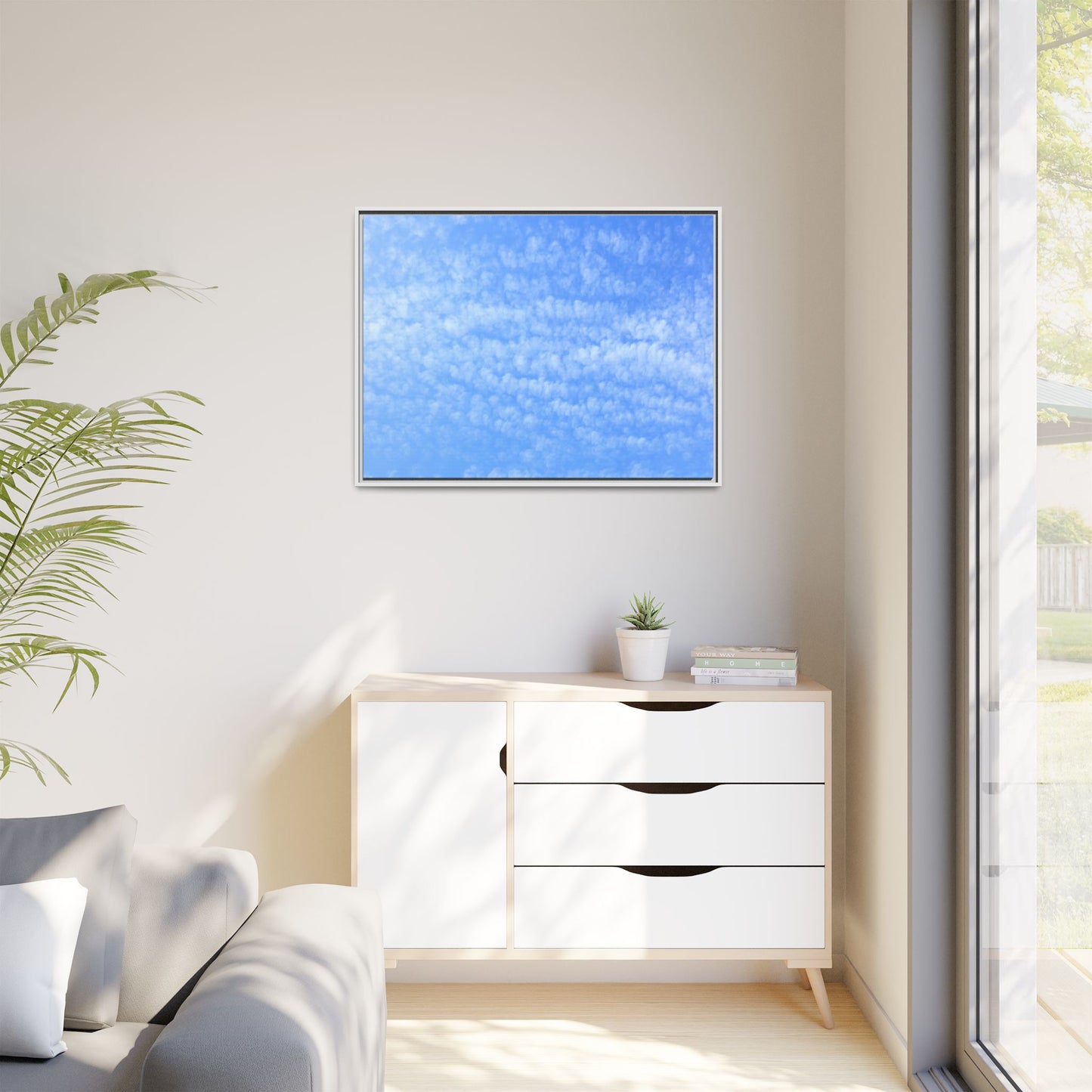 Wispy Blue Dreams - Unique Stretched Canvas Wall Art