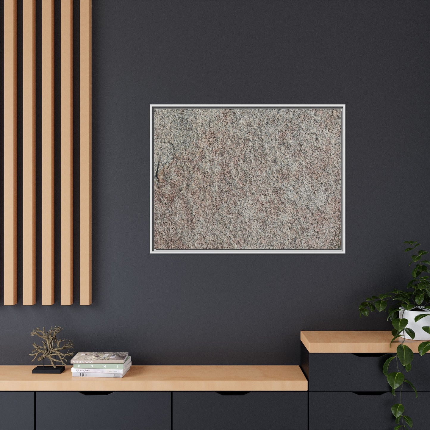 Granular Whispers - Unique Stretched Canvas Wall Art