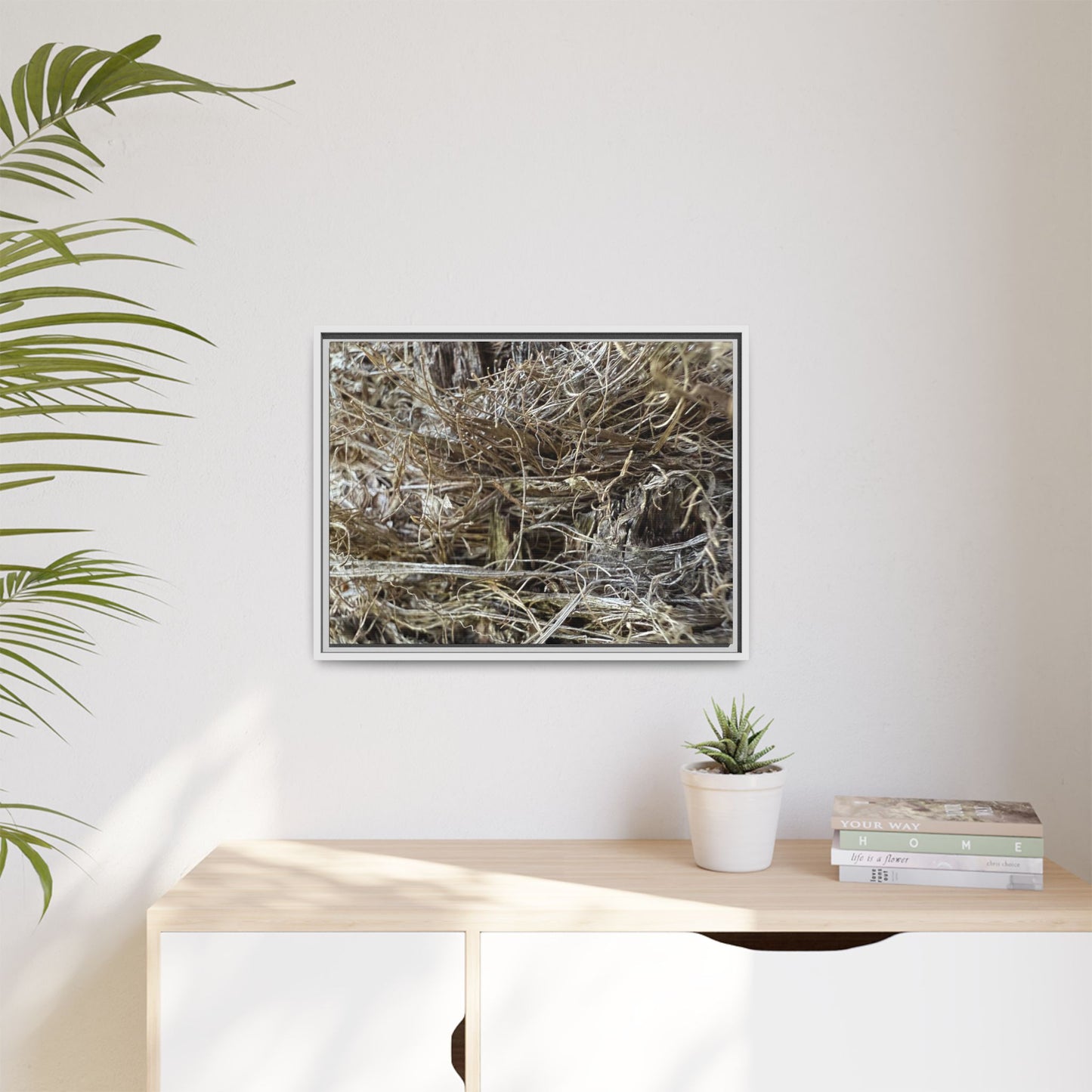 Tangled Whispers of Autumn - Unique Stretched Canvas Wall Art