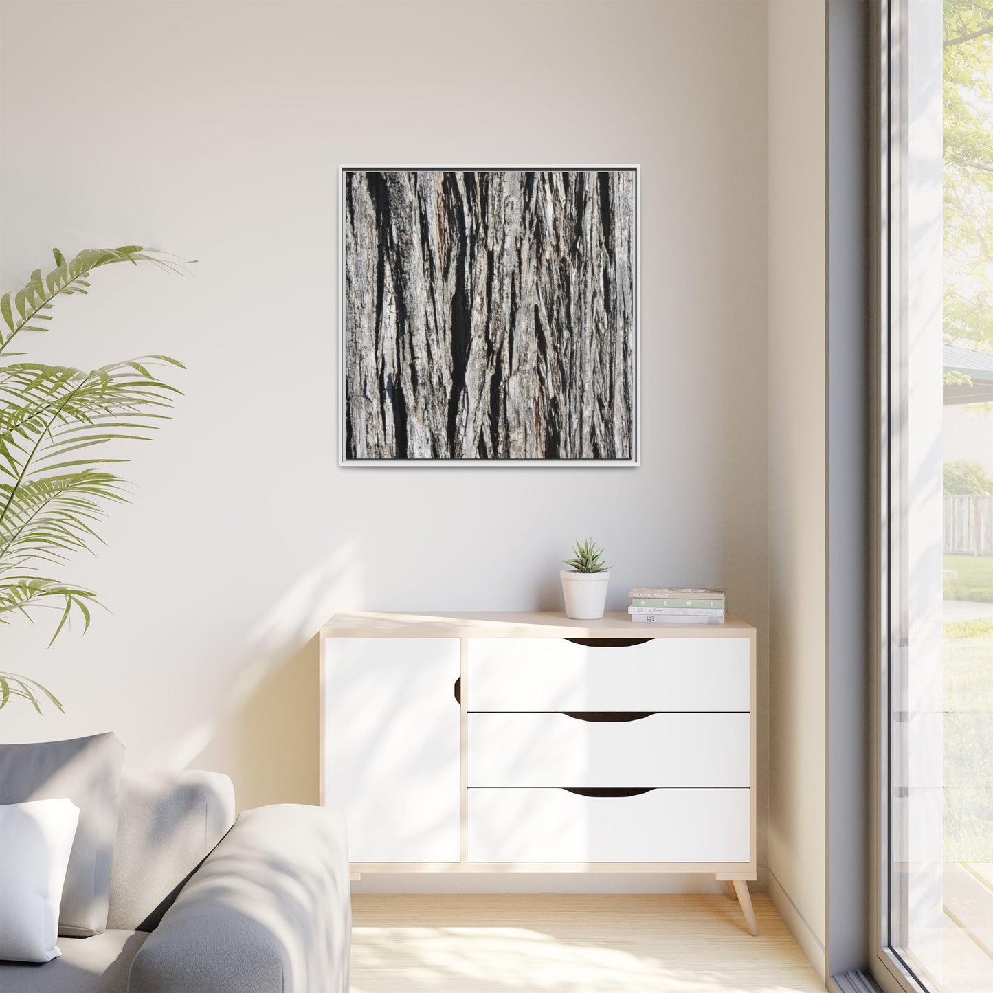 Bark Lines - Unique Stretched Canvas Wall Art