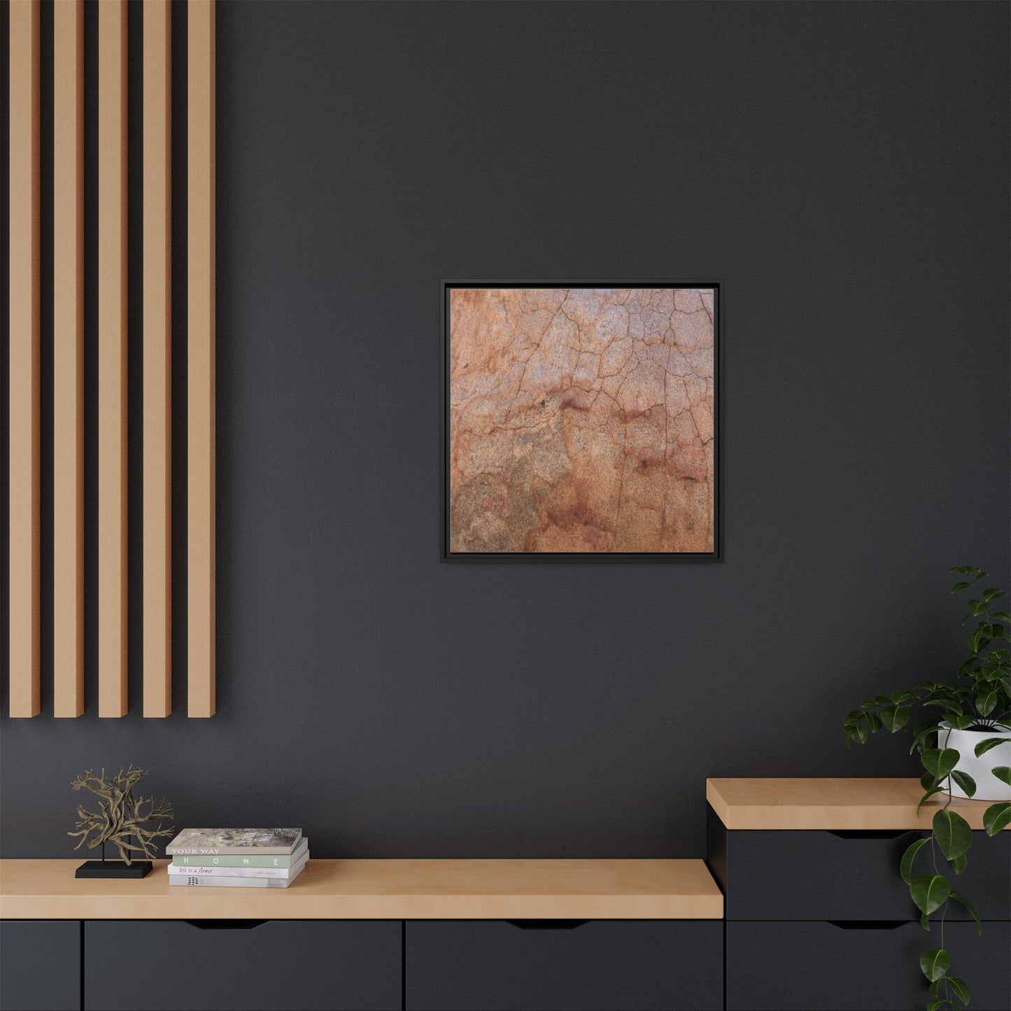 Russet Fissures - Unique Stretched Canvas Wall Art