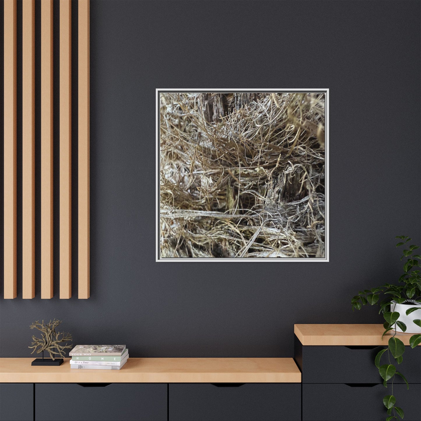 Tangled Whispers of Autumn - Unique Stretched Canvas Wall Art