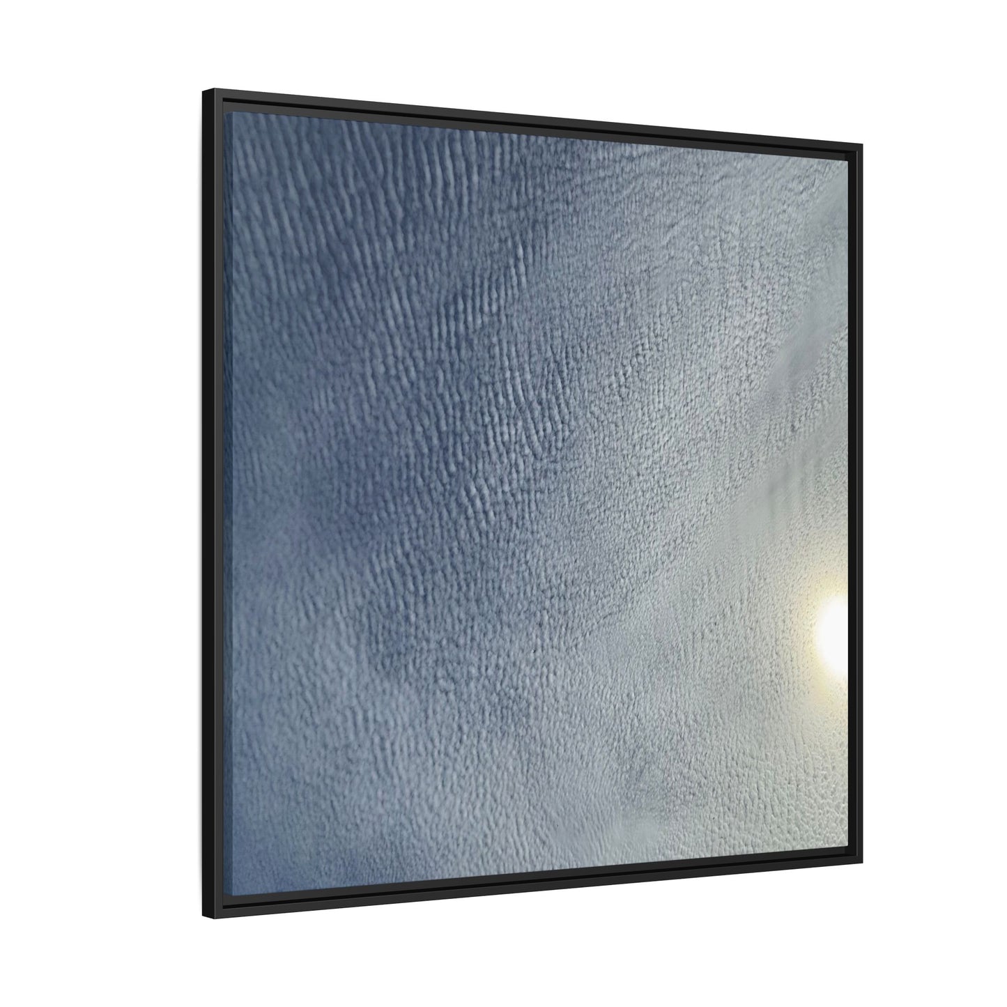 Undulating Whispers of Cerulean Stillness - Unique Stretched Canvas Wall Art