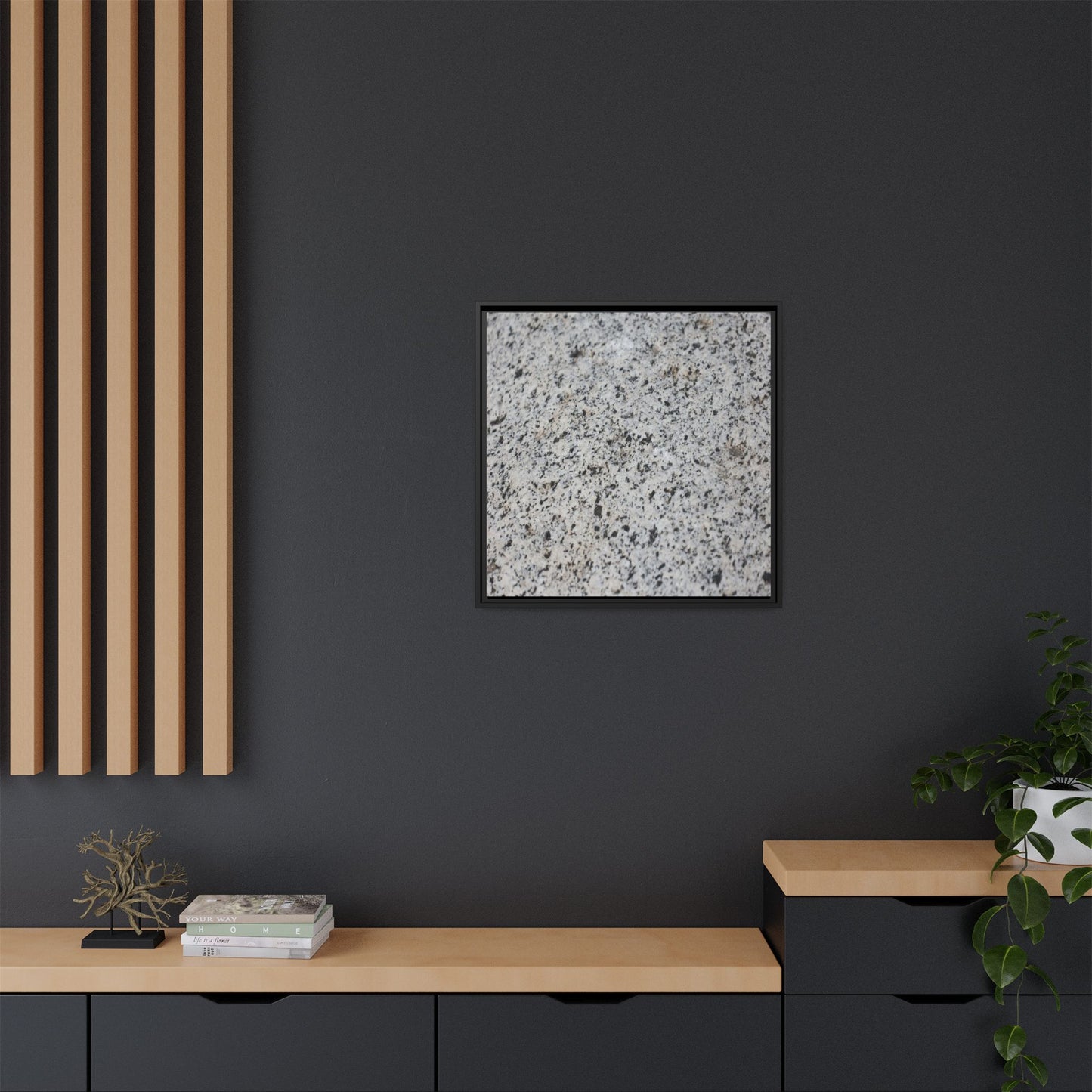 Monochrome Mosaic - Unique Stretched Canvas Wall Art