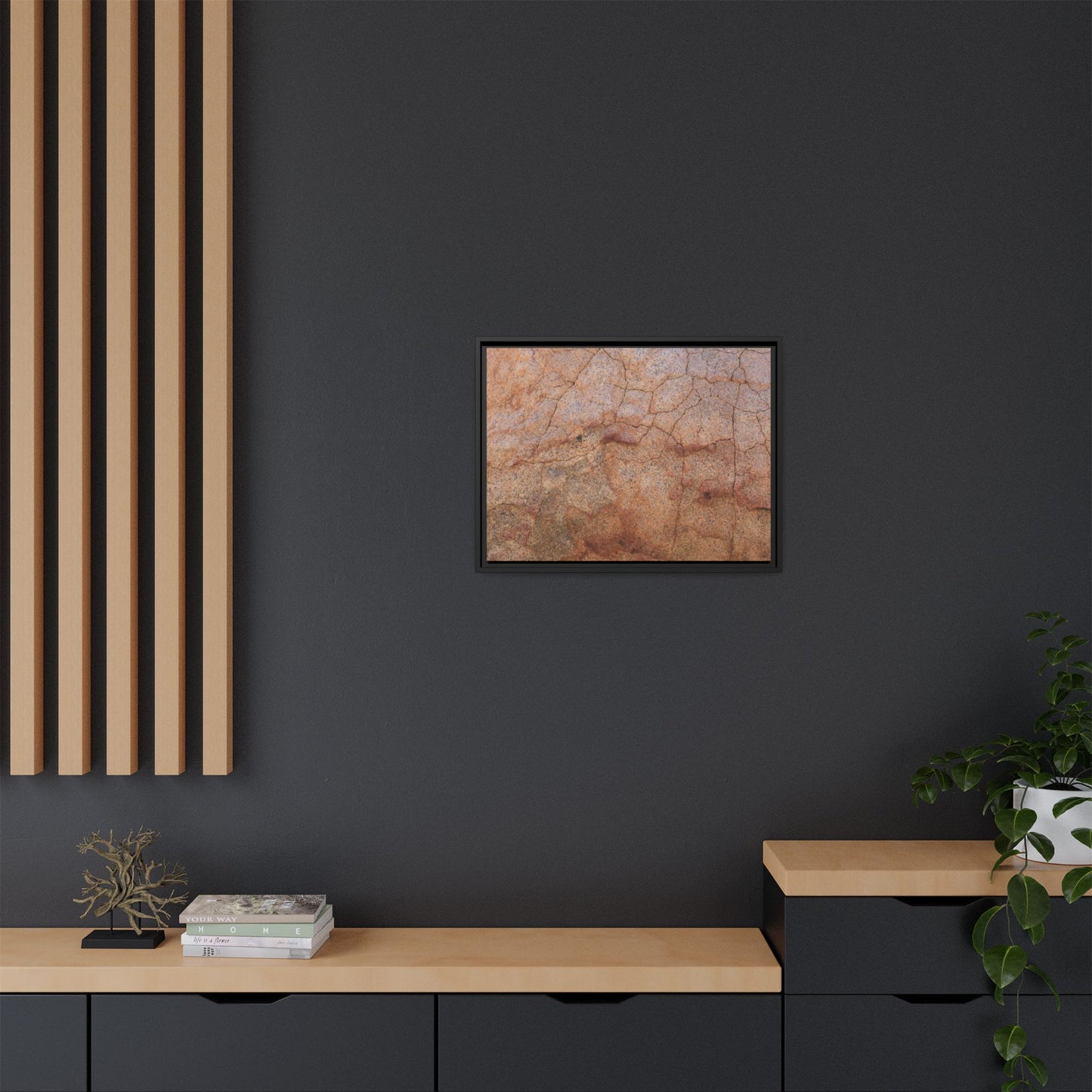 Russet Fissures - Unique Stretched Canvas Wall Art