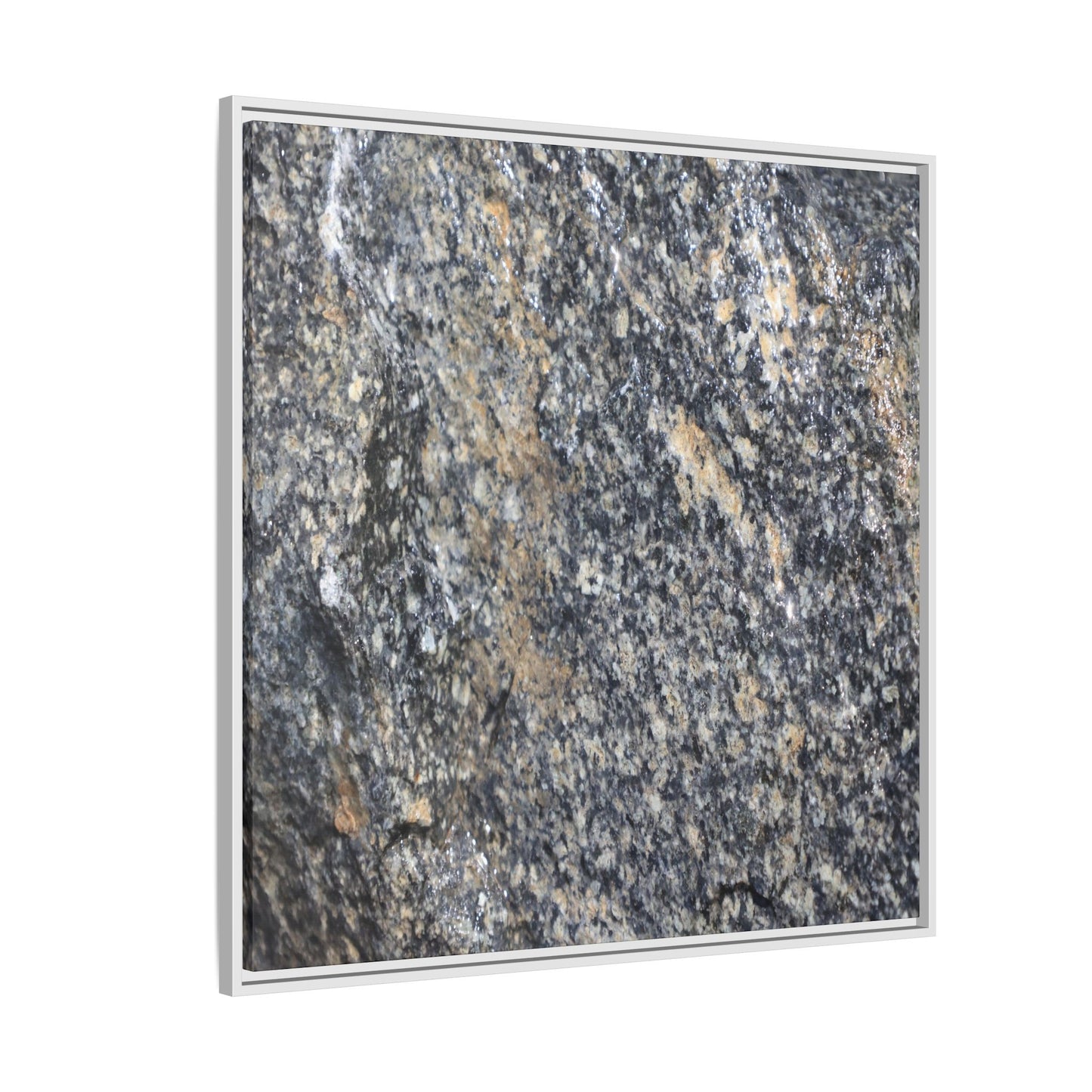 Crystalline Echoes - Unique Stretched Canvas Wall Art