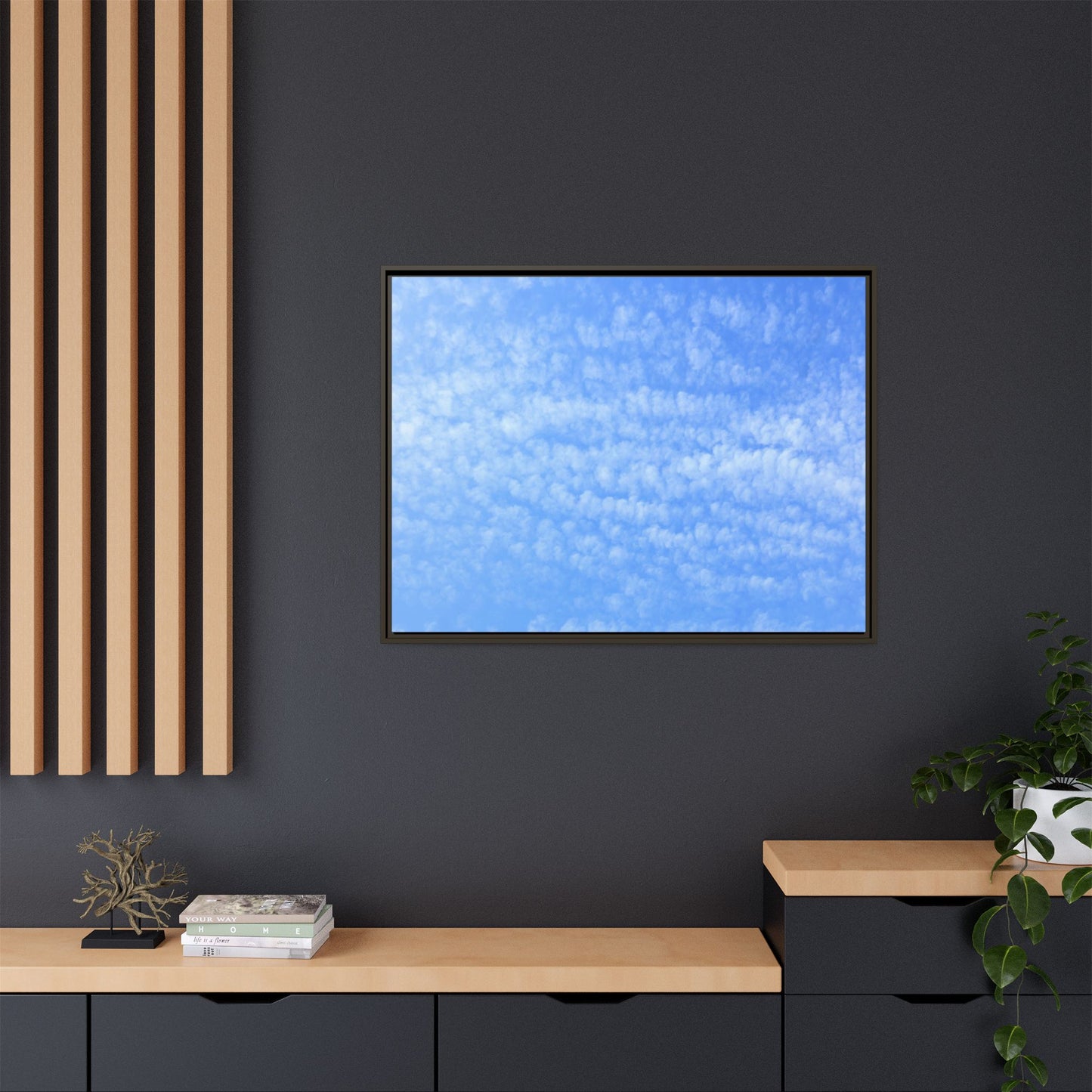 Wispy Blue Dreams - Unique Stretched Canvas Wall Art
